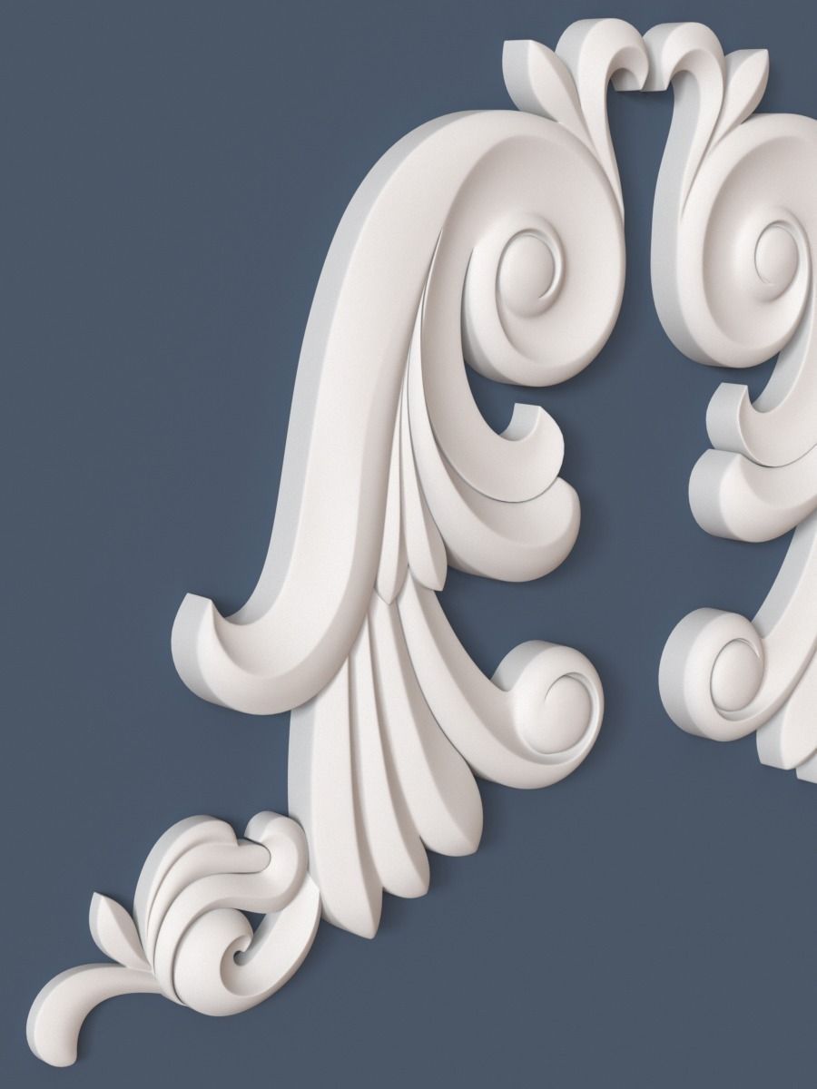 Decorative Scroll 3D model_1
