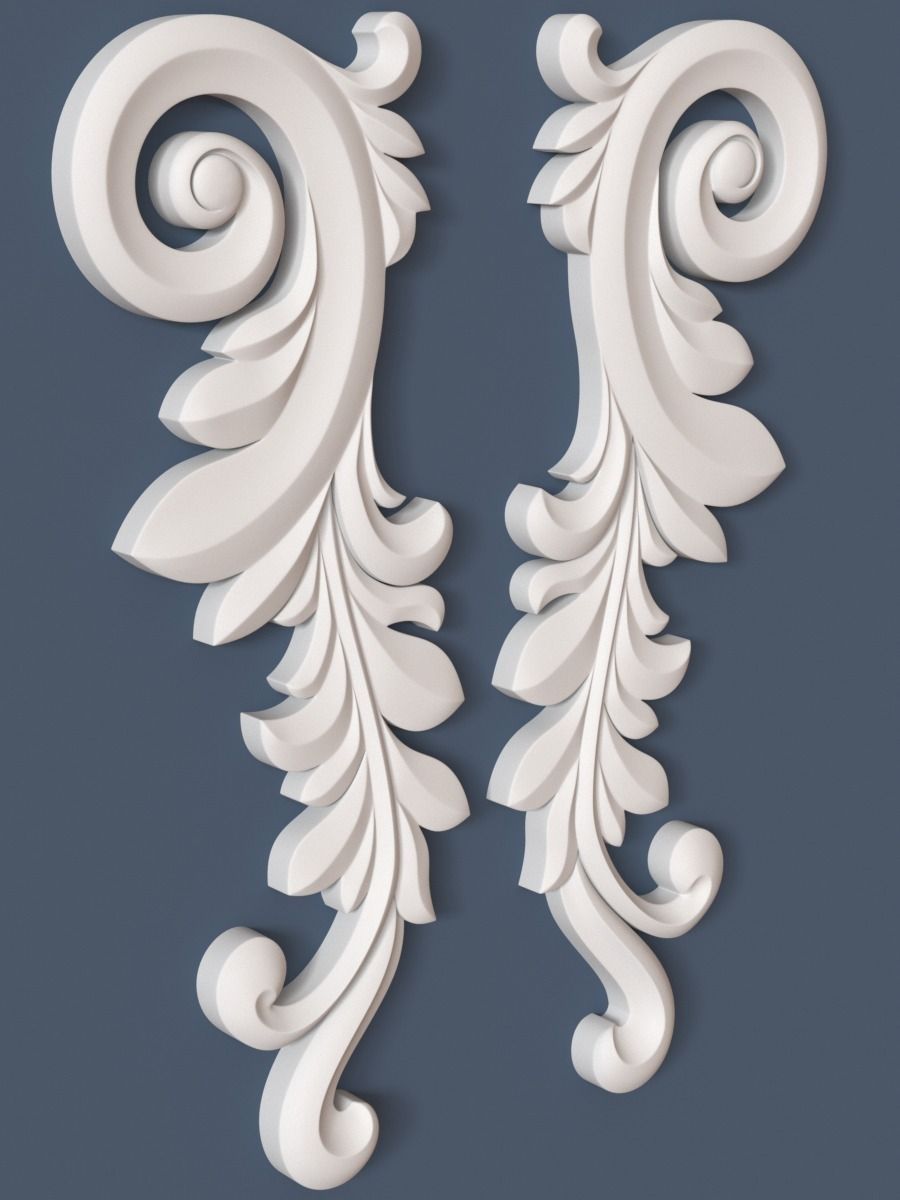 Decorative Scroll 3D model_1