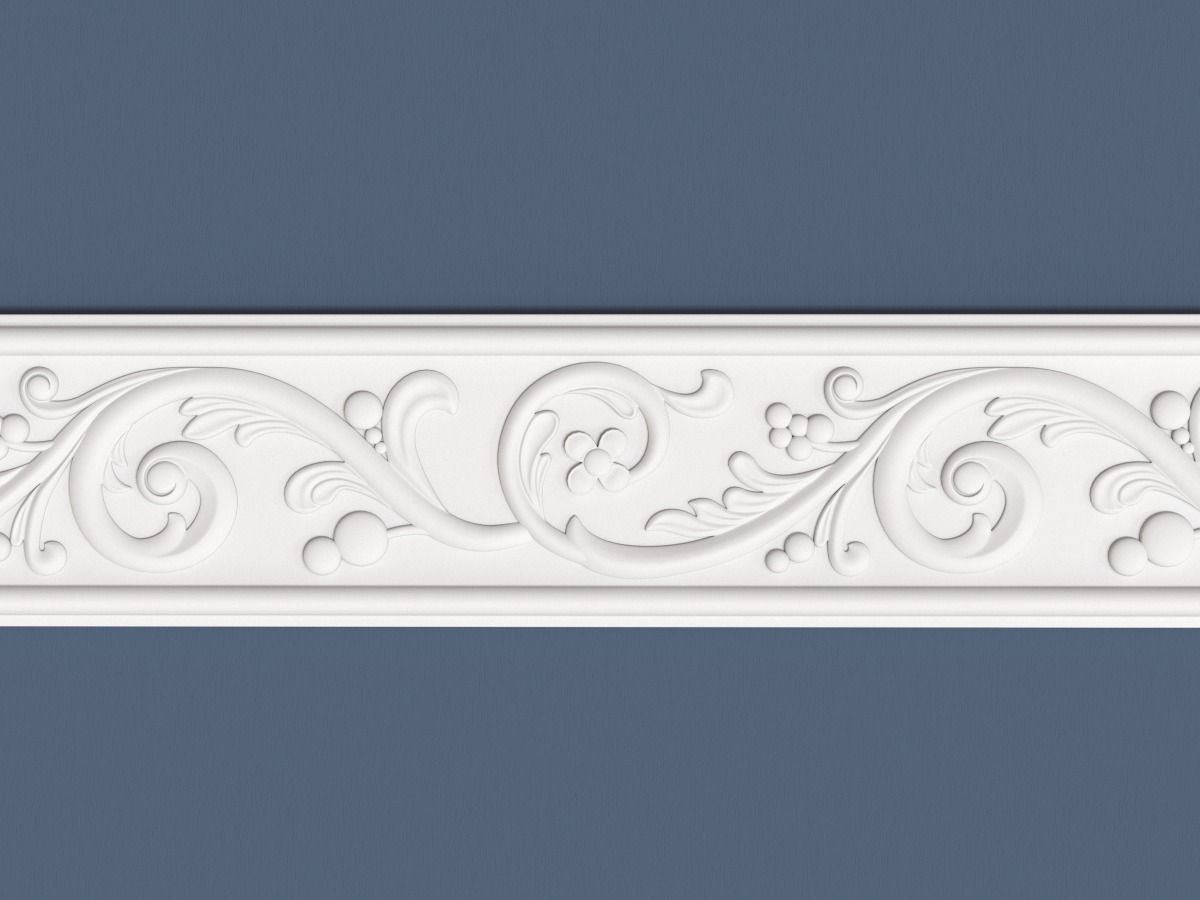 Frieze decorative crown moulding 3D model_1