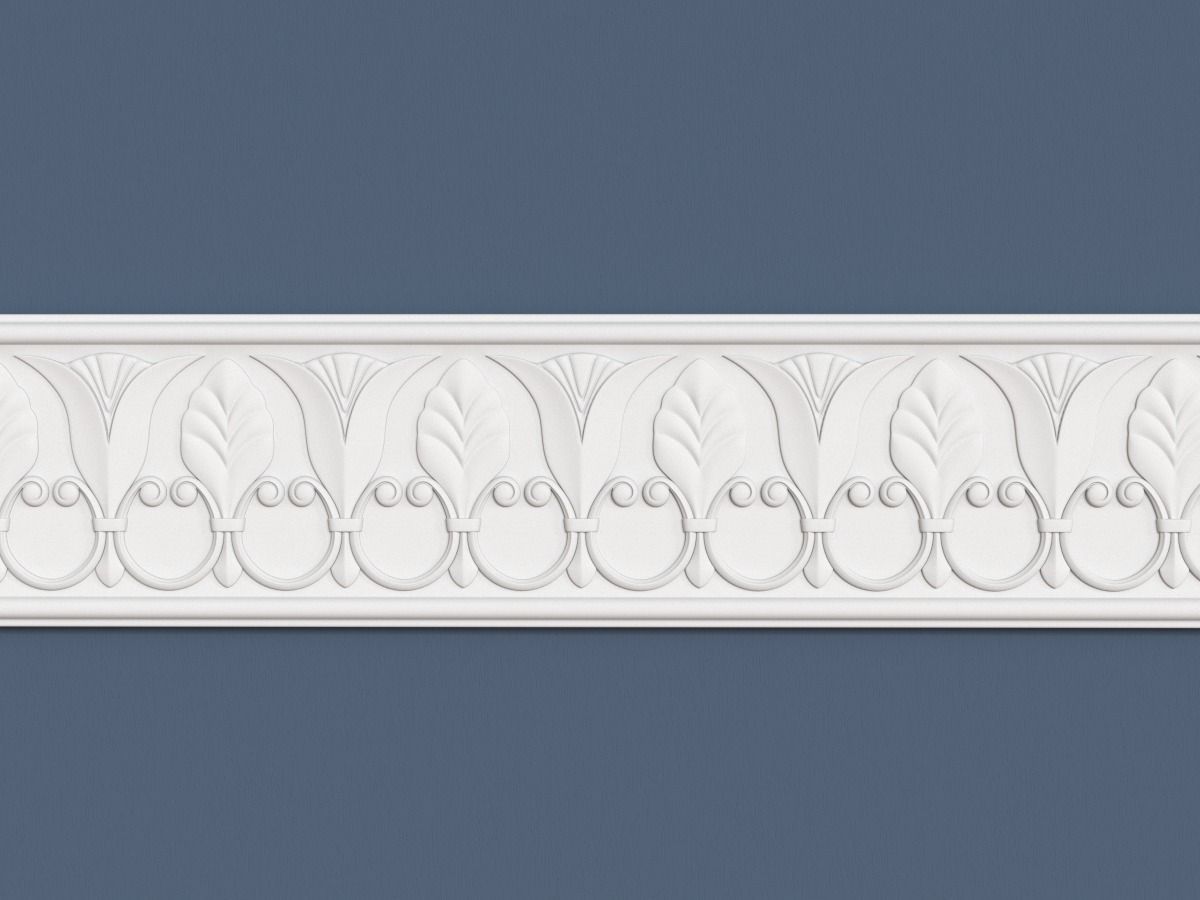 Frieze decorative crown moulding 3D model_1
