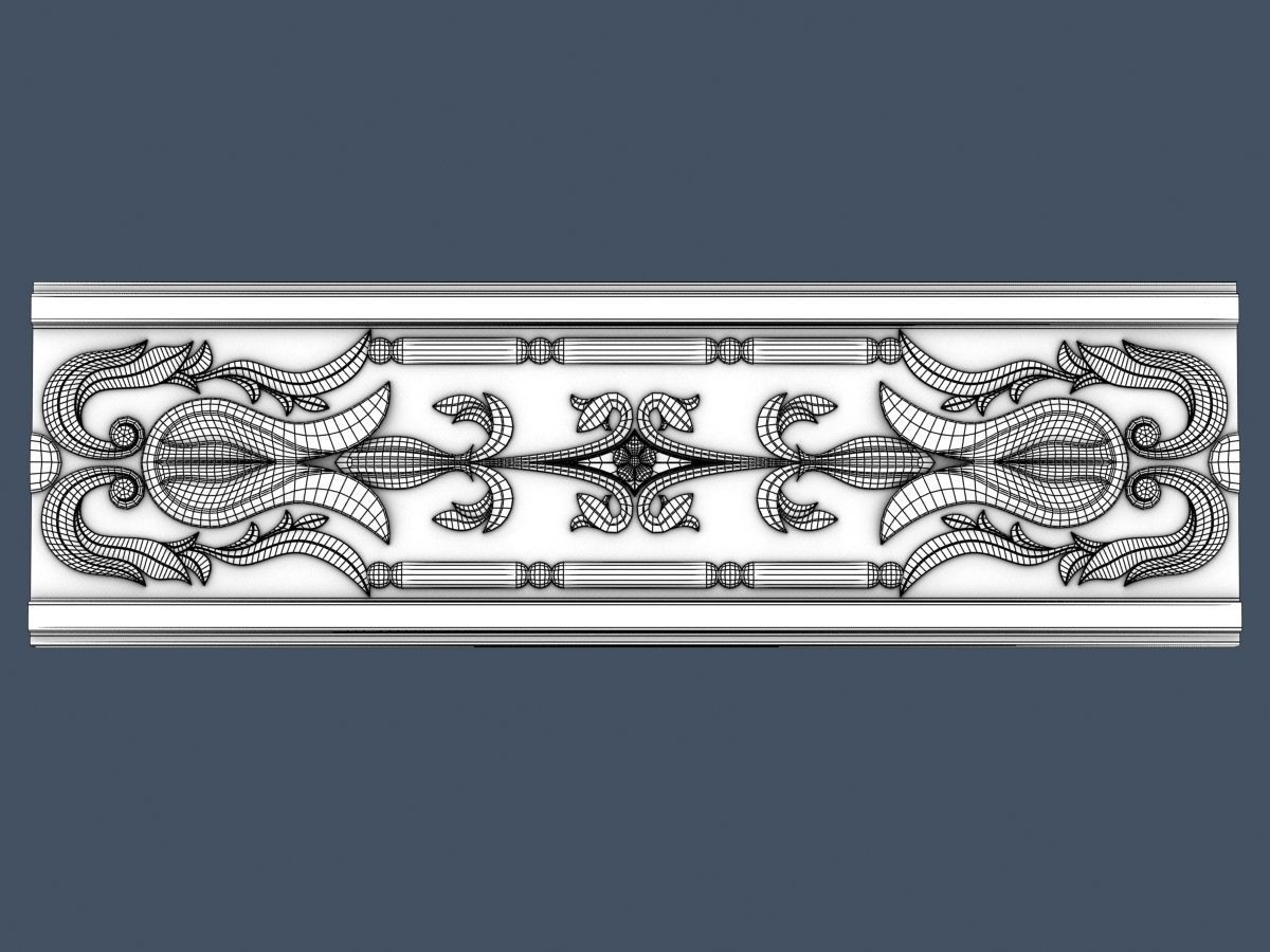 Frieze decorative moulding 3D model_4