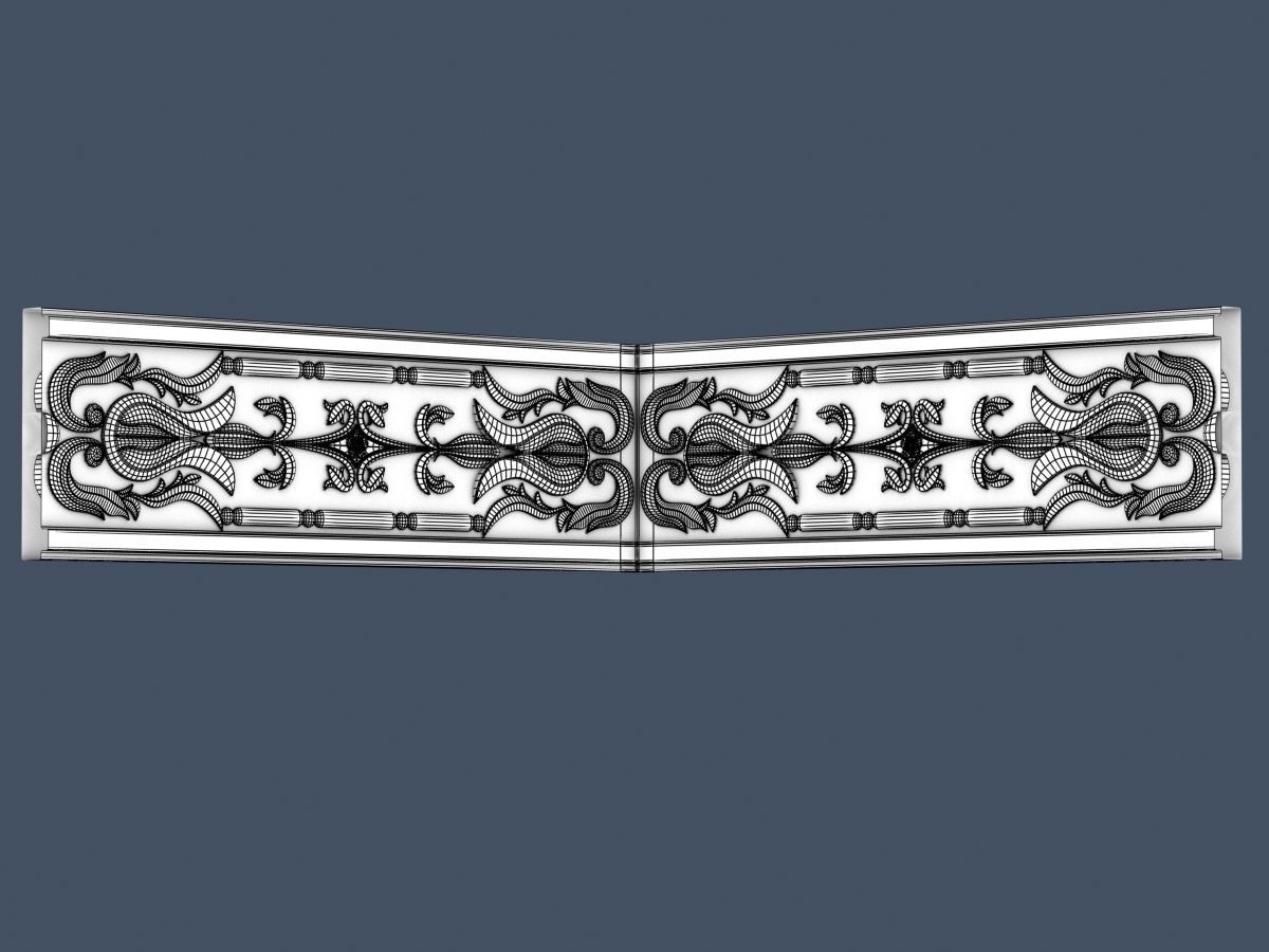 Frieze decorative moulding 3D model_6