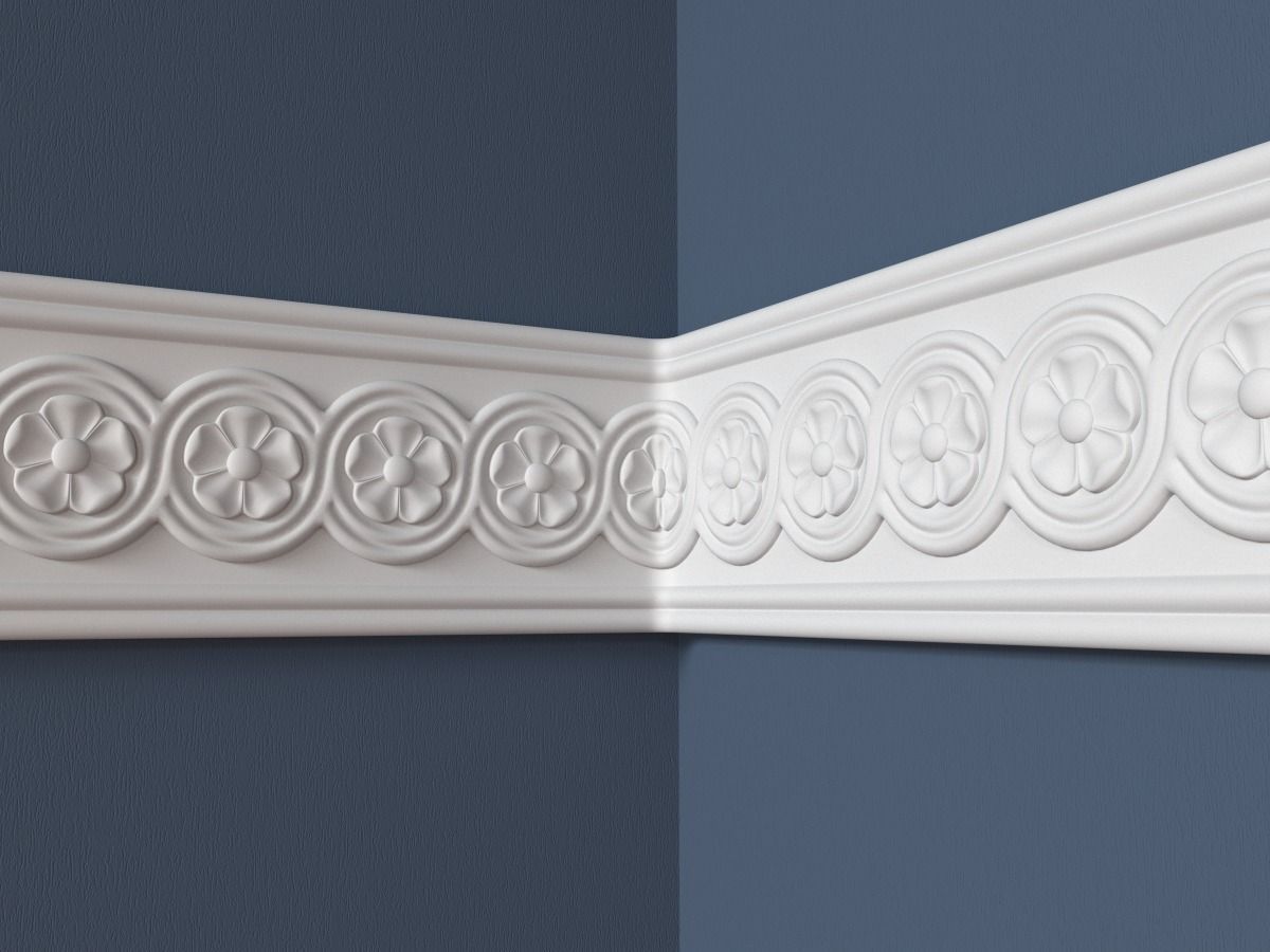 Frieze decorative crown moulding 3D model_2