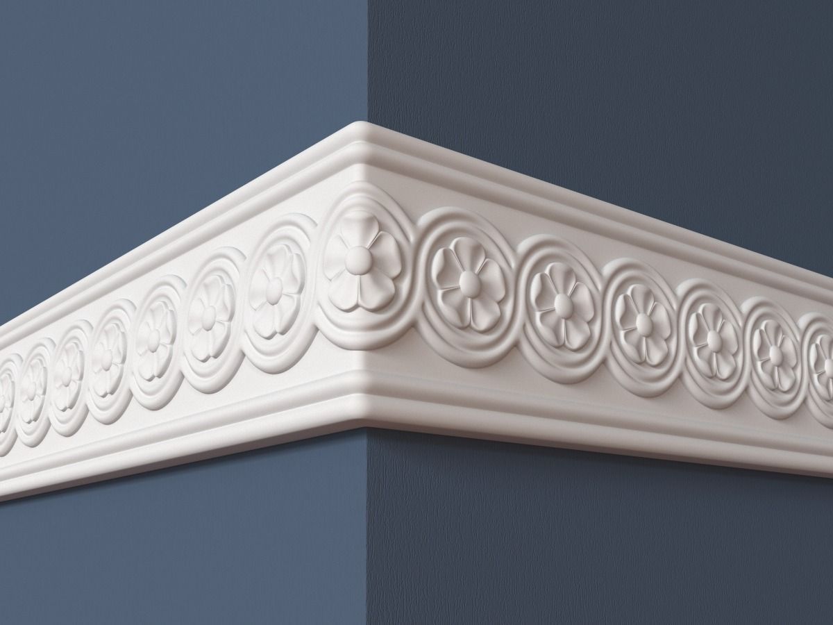 Frieze decorative crown moulding 3D model_0