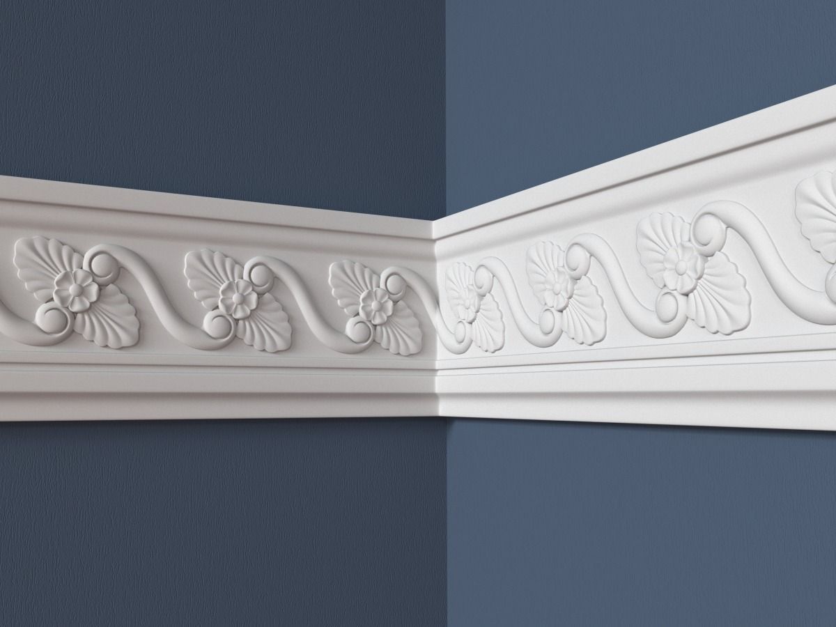 Frieze decorative crown moulding 3D model_2