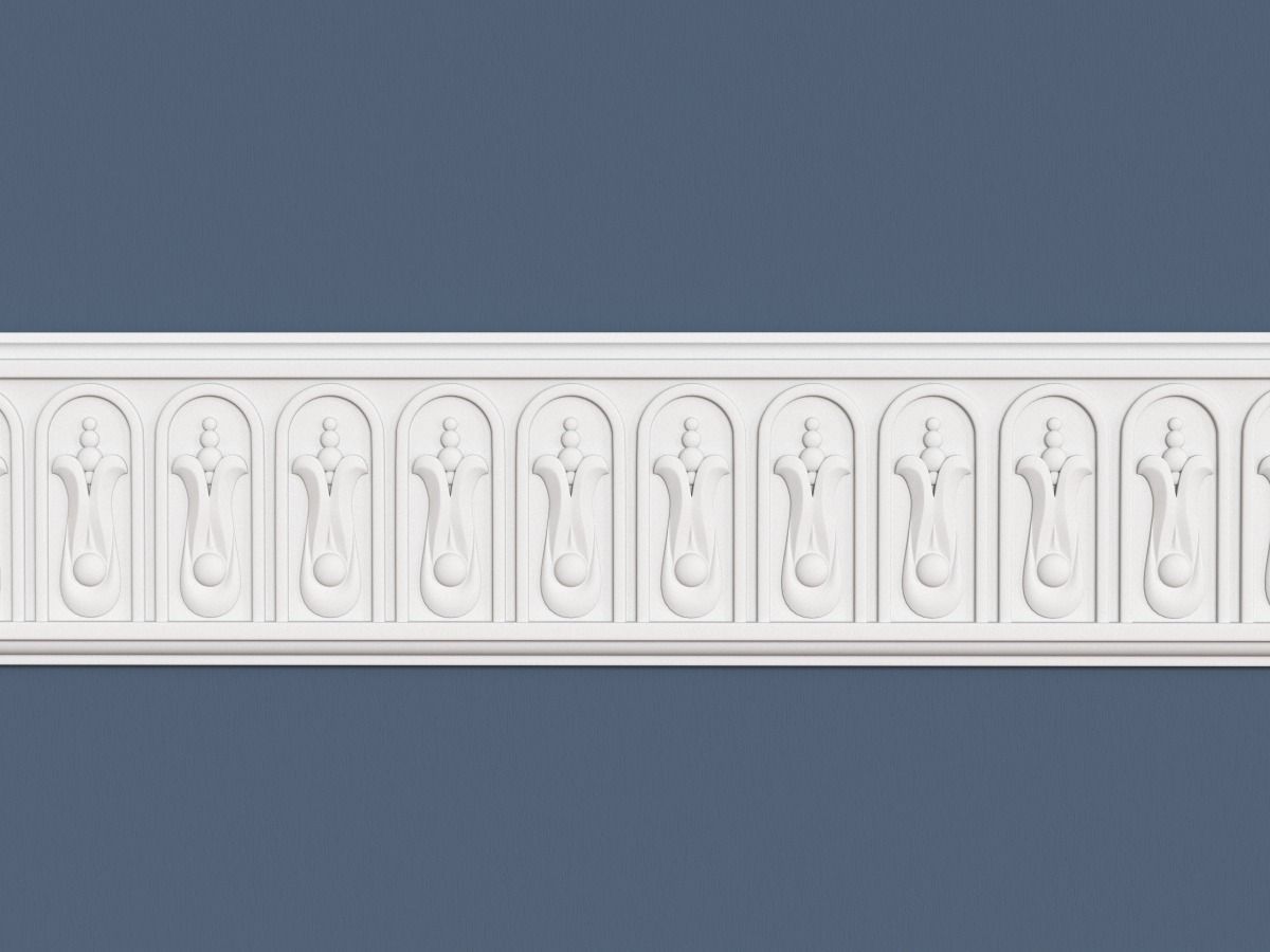 Frieze crown moulding 3D model_1