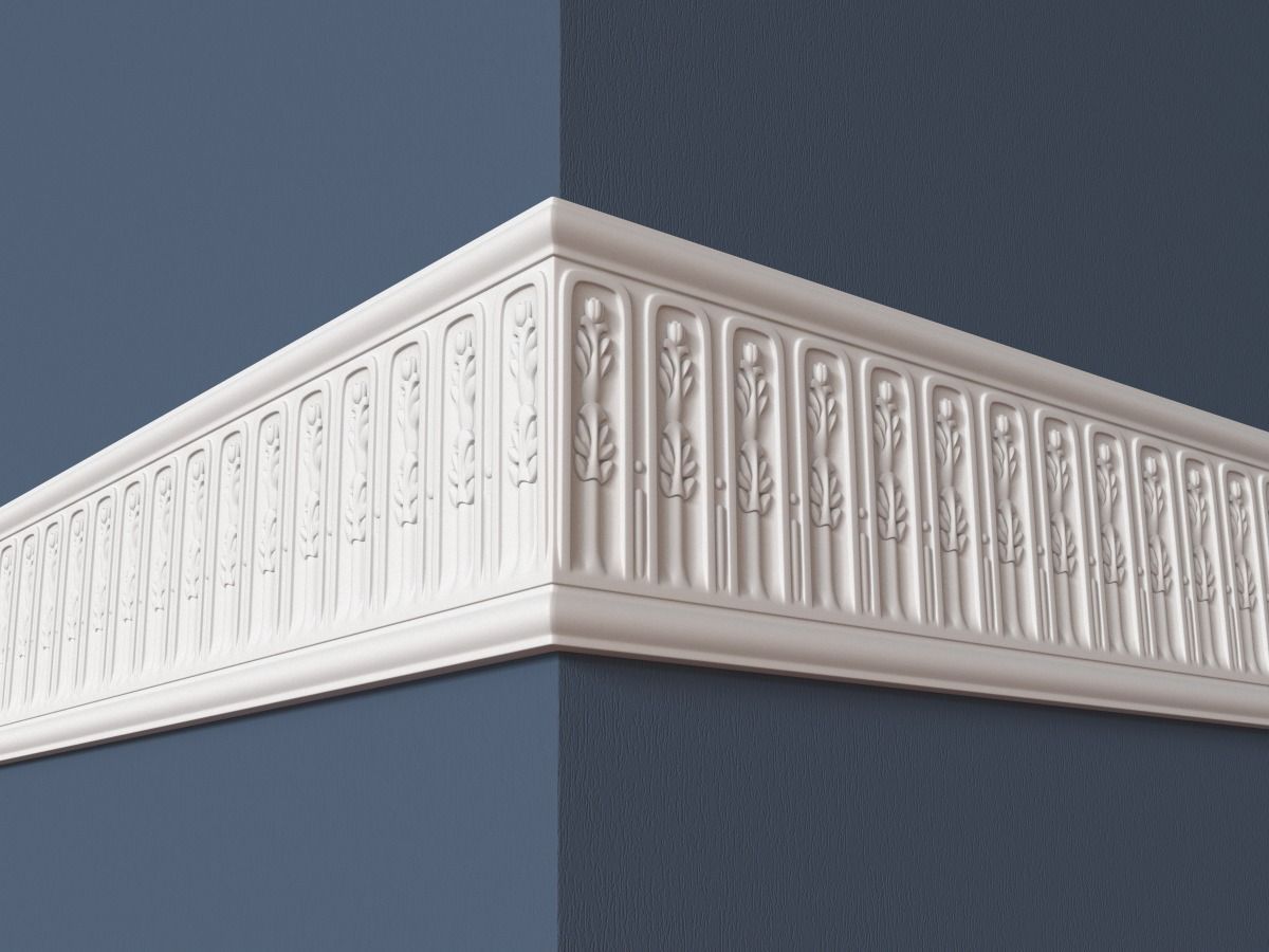 Frieze decorative crown moulding 3D model_0