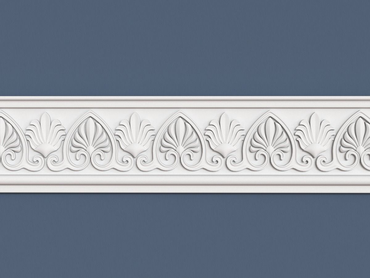 Frieze decorative crown moulding 3D model_1