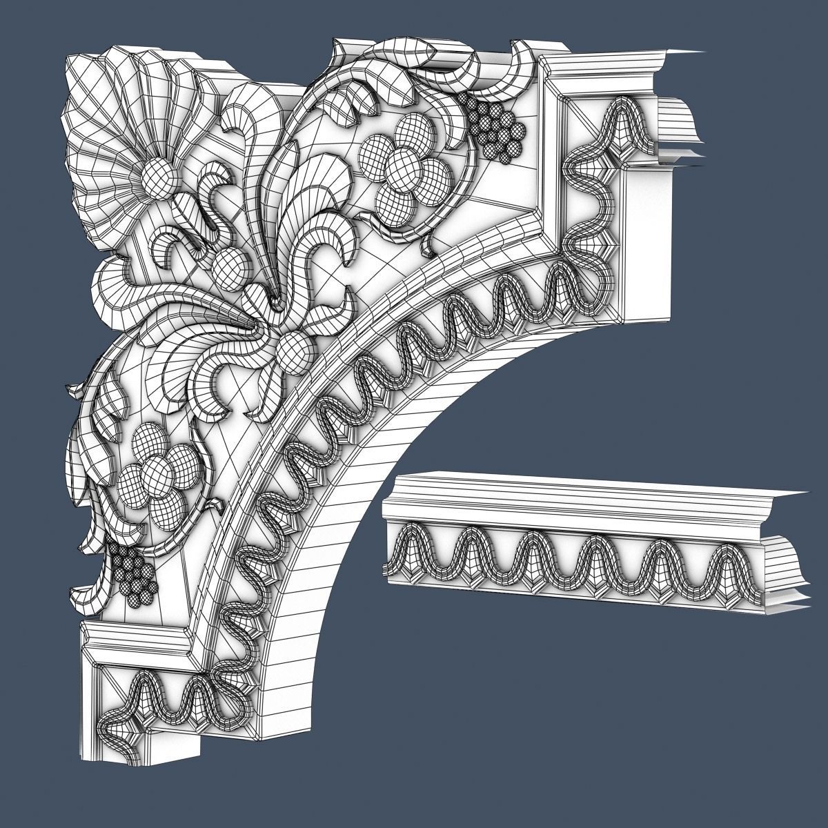 Molding Corner 3D model_5