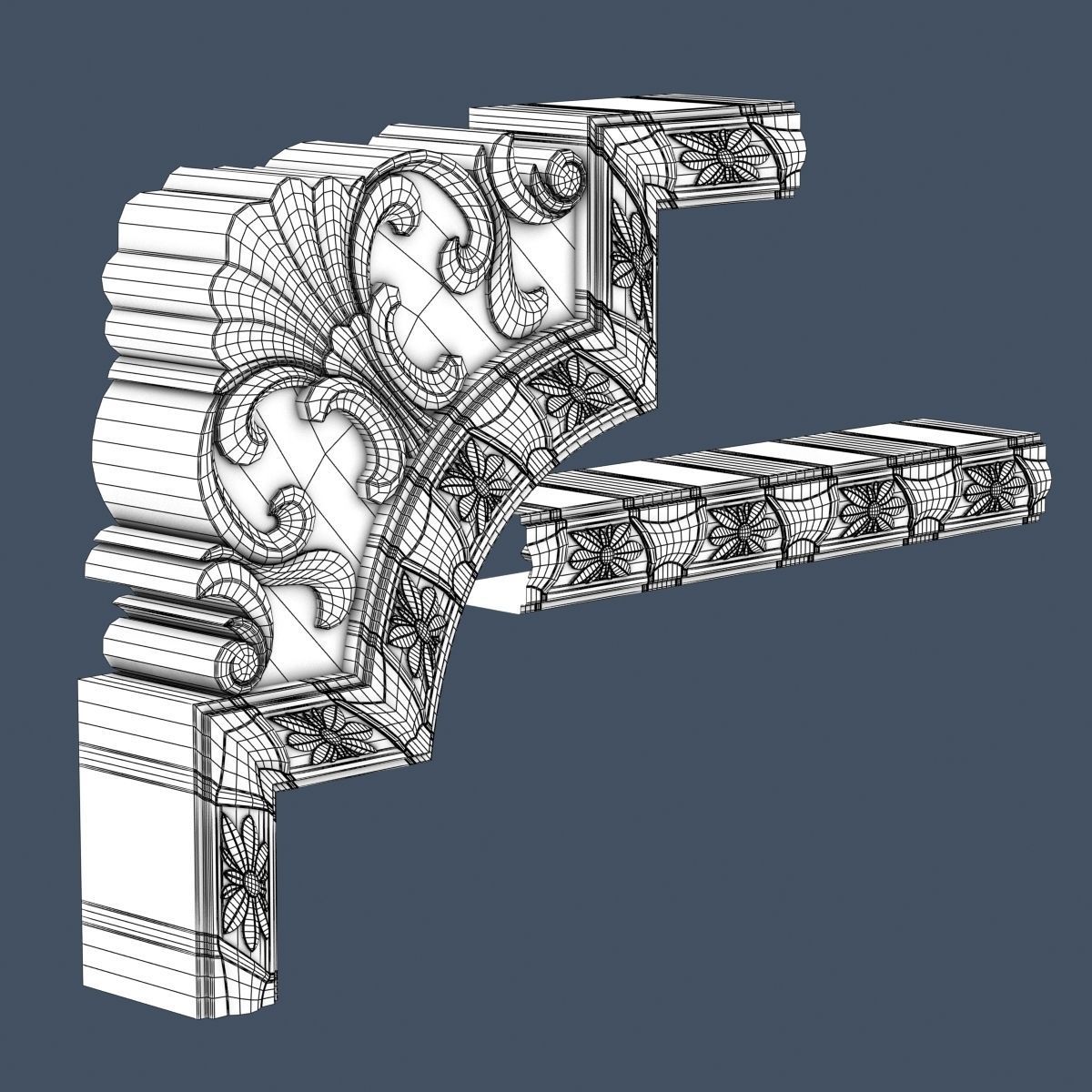 Molding Corner 3D model_6