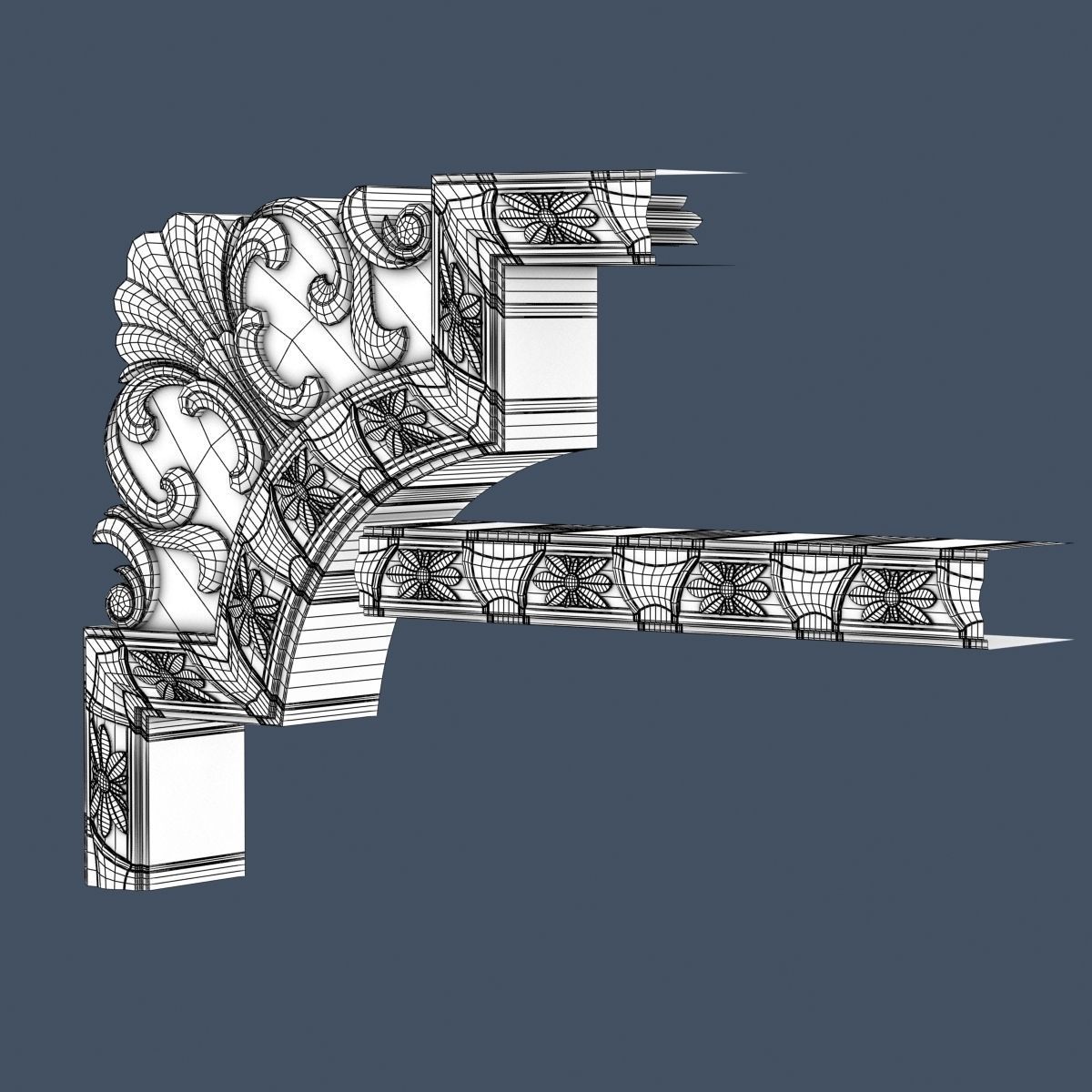 Molding Corner 3D model_5