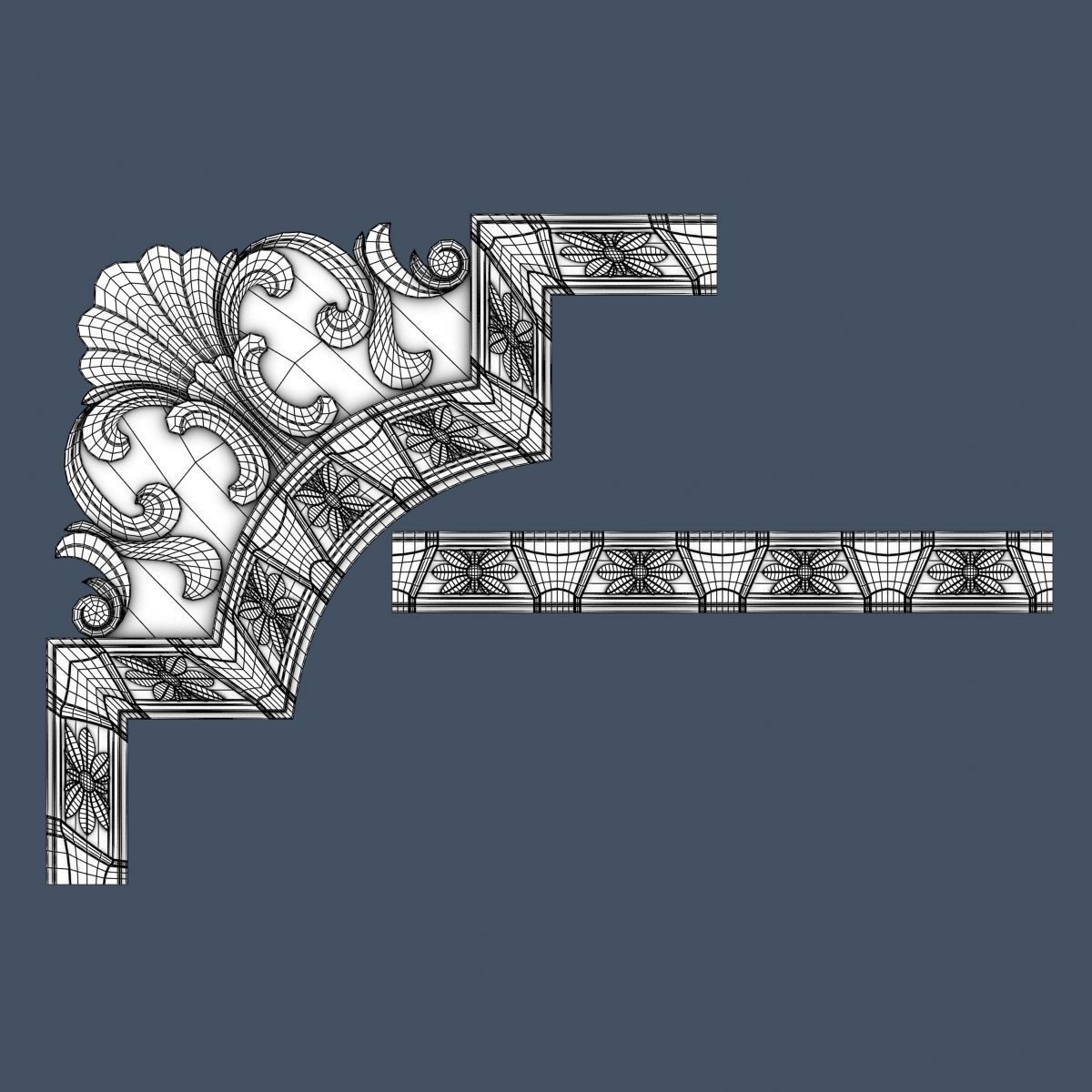 10 Molding Corners Collection  3D model_15