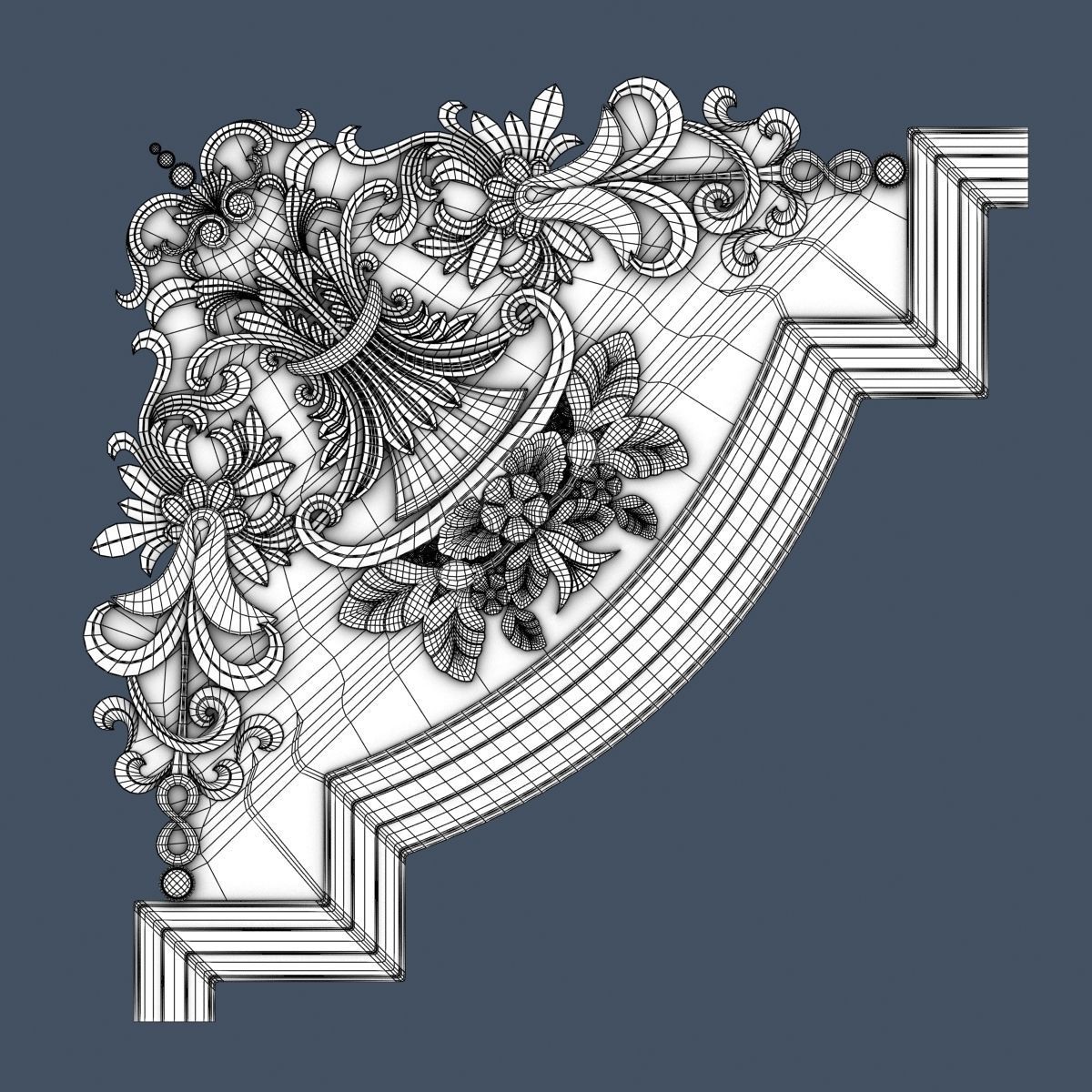 10 Molding Corners Collection  3D model_14