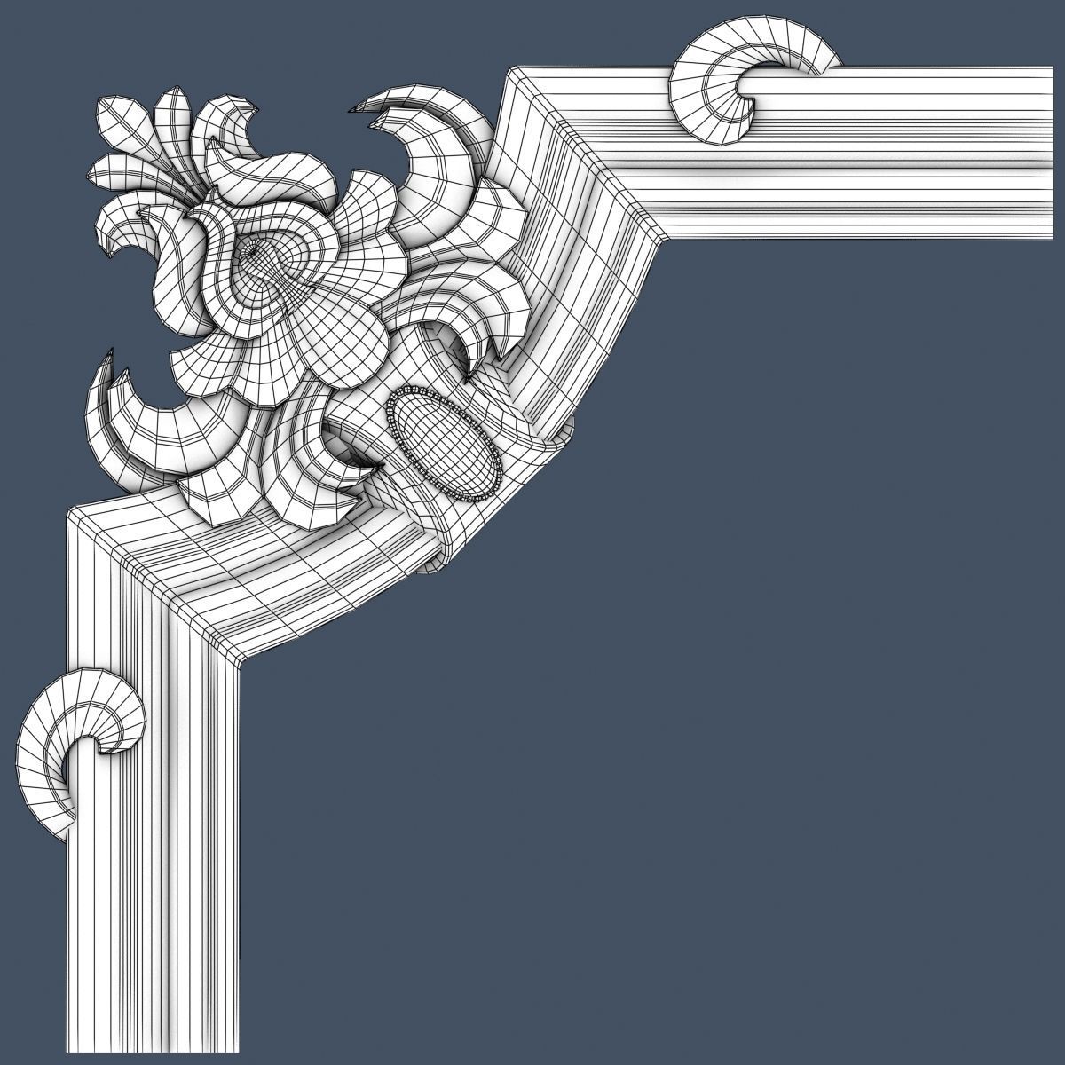 10 Molding Corners Collection  3D model_13