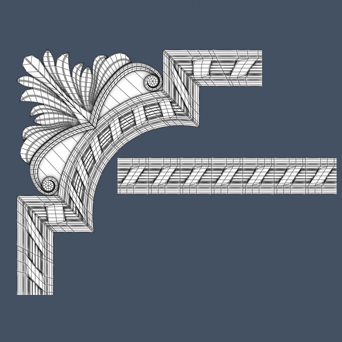 10 Molding Corners Collection  3D model_11