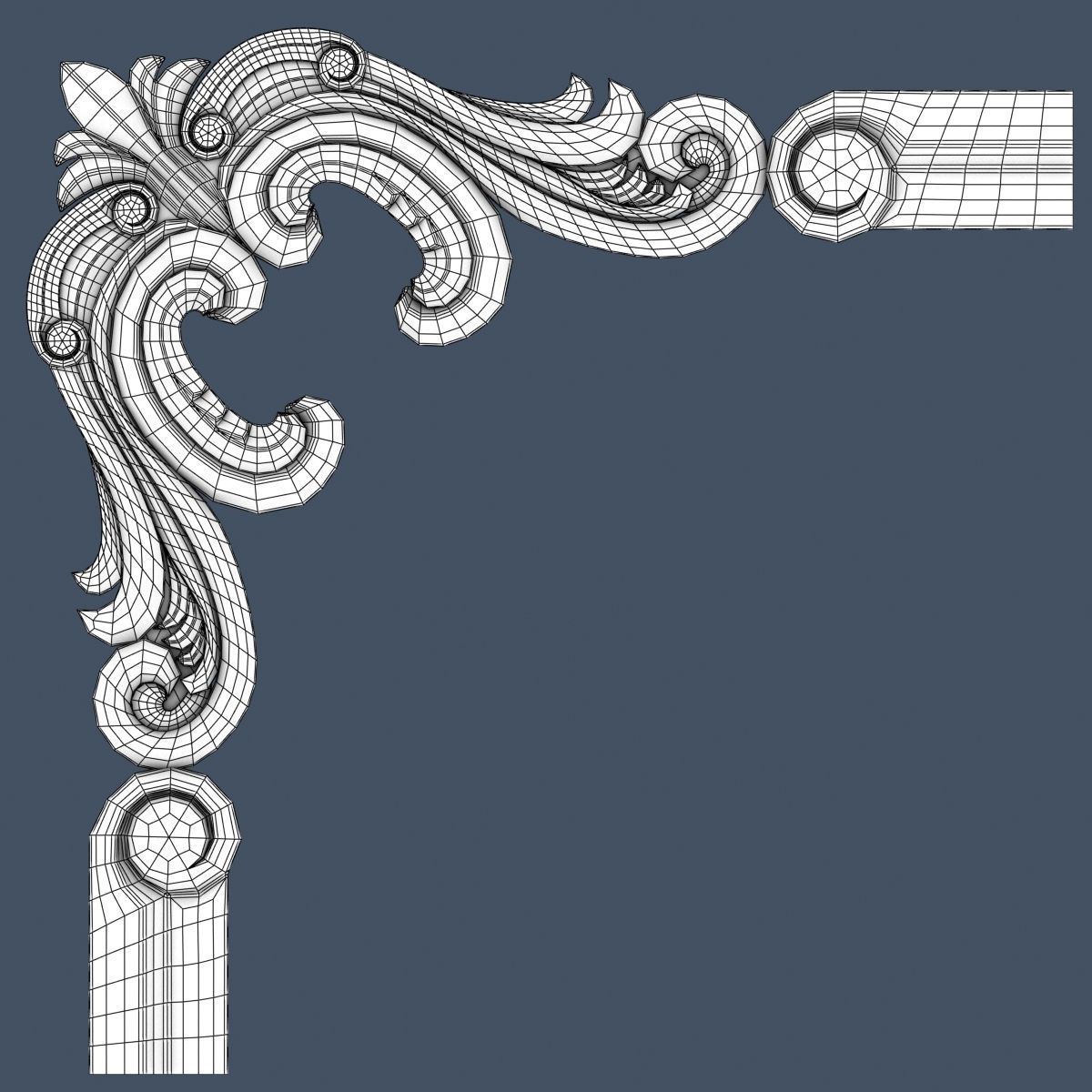 10 Molding Corners Collection  3D model_18