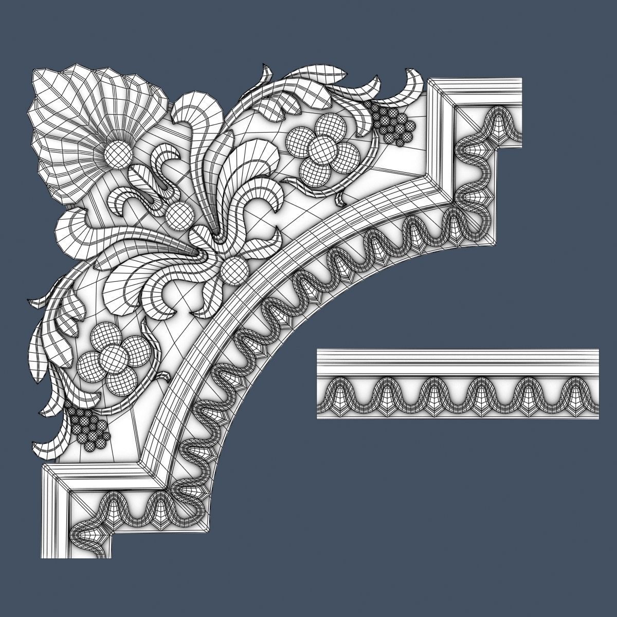 10 Molding Corners Collection  3D model_12