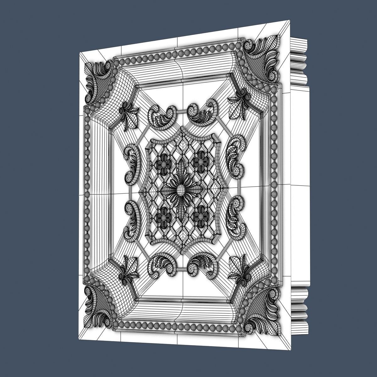 Decorative Ceiling Tile 3D model_6
