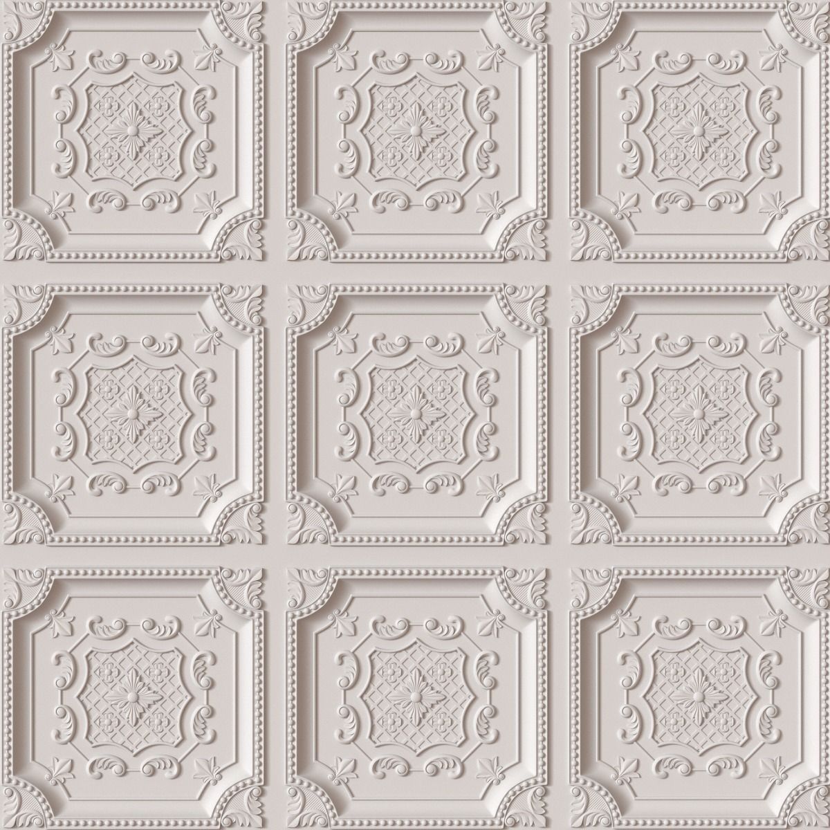 Decorative Ceiling Tile 3D model_2