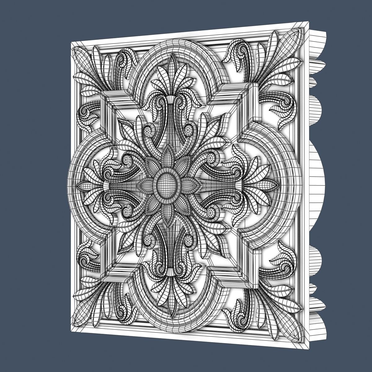 Decorative Ceiling Tile 3D model_6