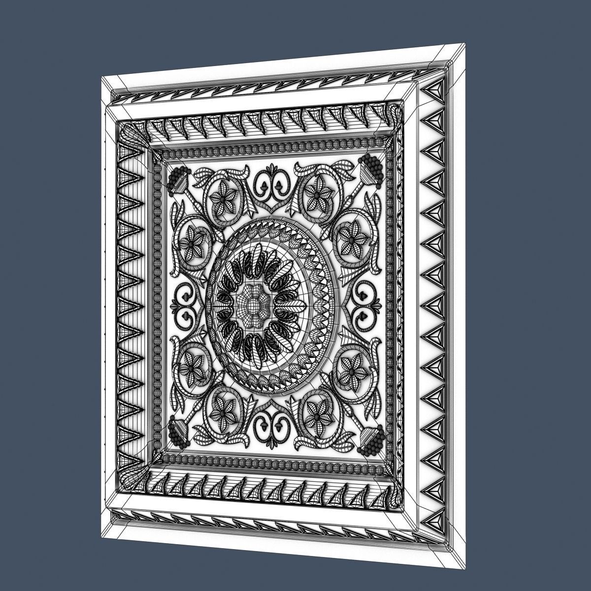 Decorative Ceiling Tile 3D model_6