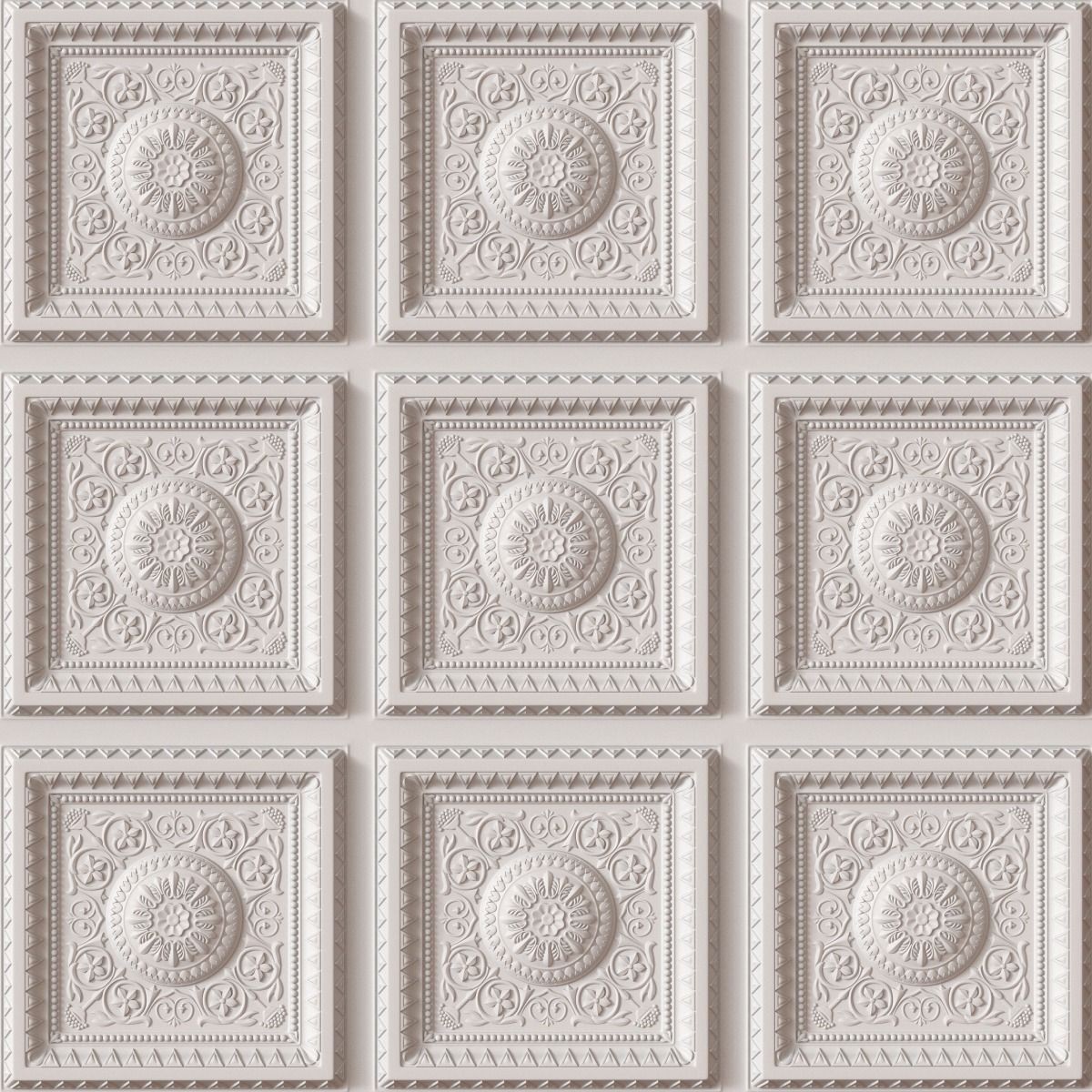 Decorative Ceiling Tile 3D model_2