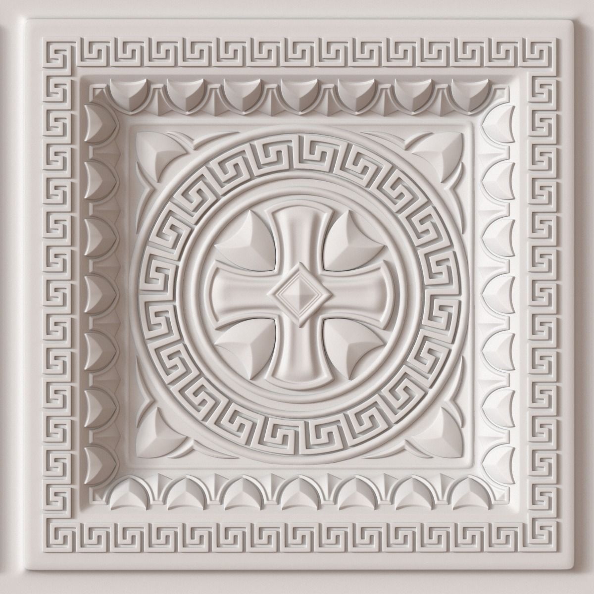 10 Decorative Ceiling Tile Collection 3D model_4
