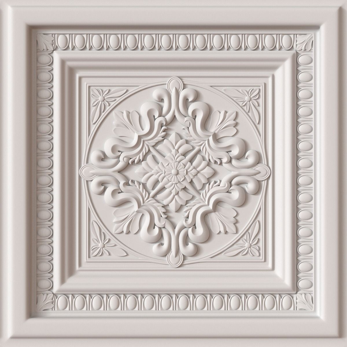 10 Decorative Ceiling Tile Collection 3D model_3