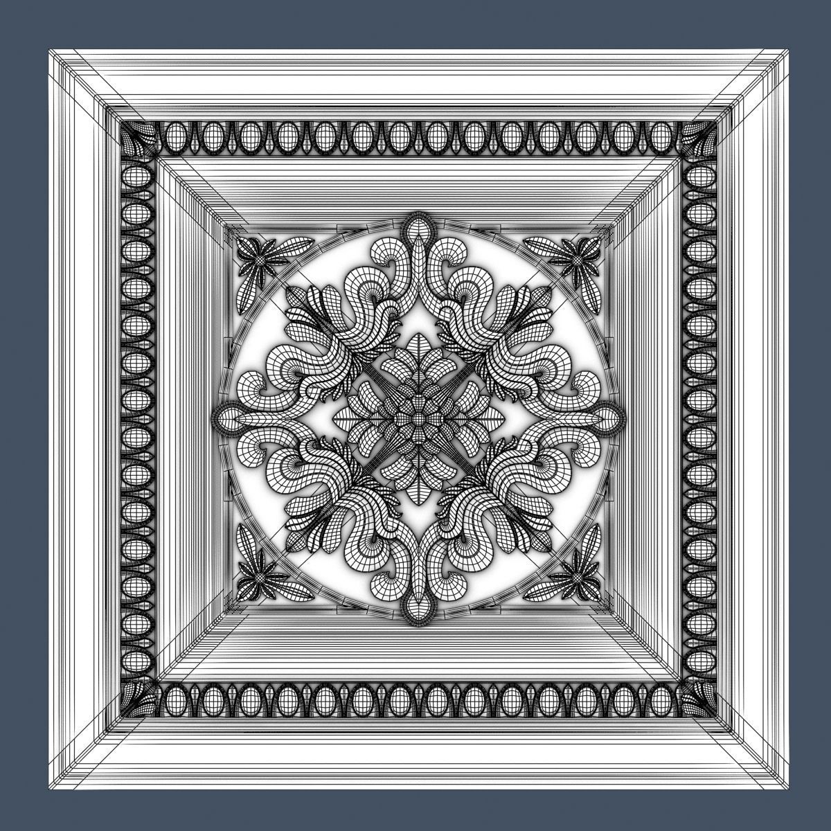 10 Decorative Ceiling Tile Collection 3D model_14