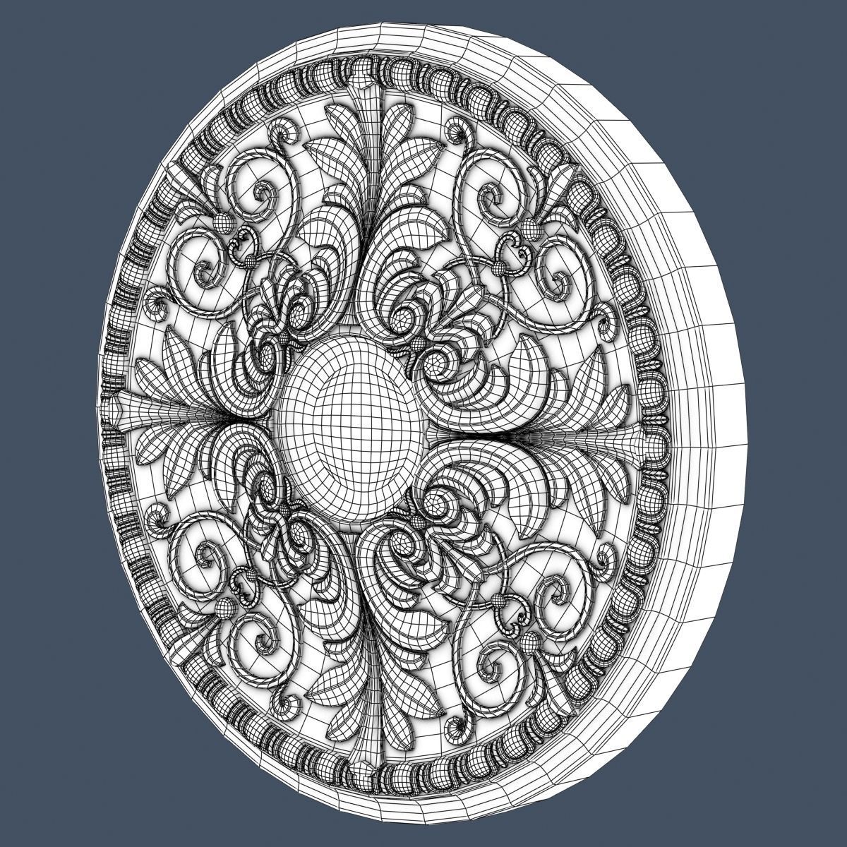 Ceiling Medallion 3D model_5