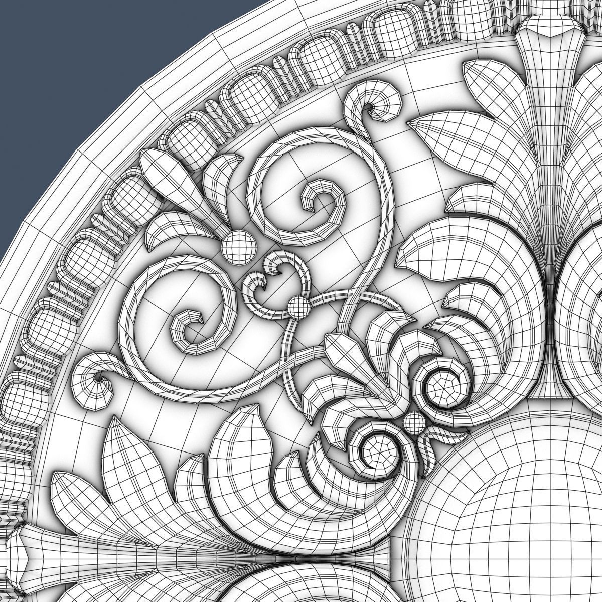 Ceiling Medallion 3D model_4