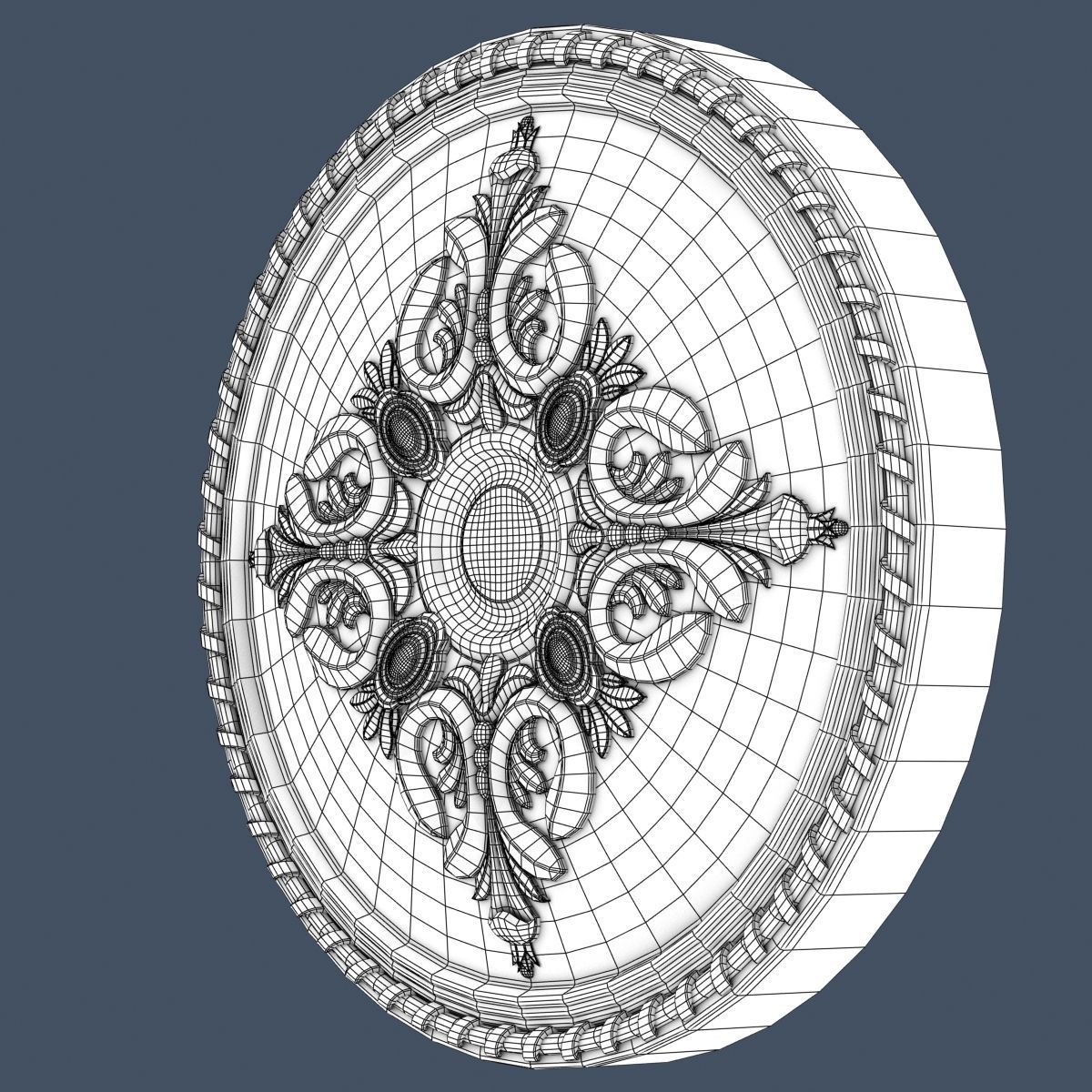 Ceiling Medallion 3D model_5