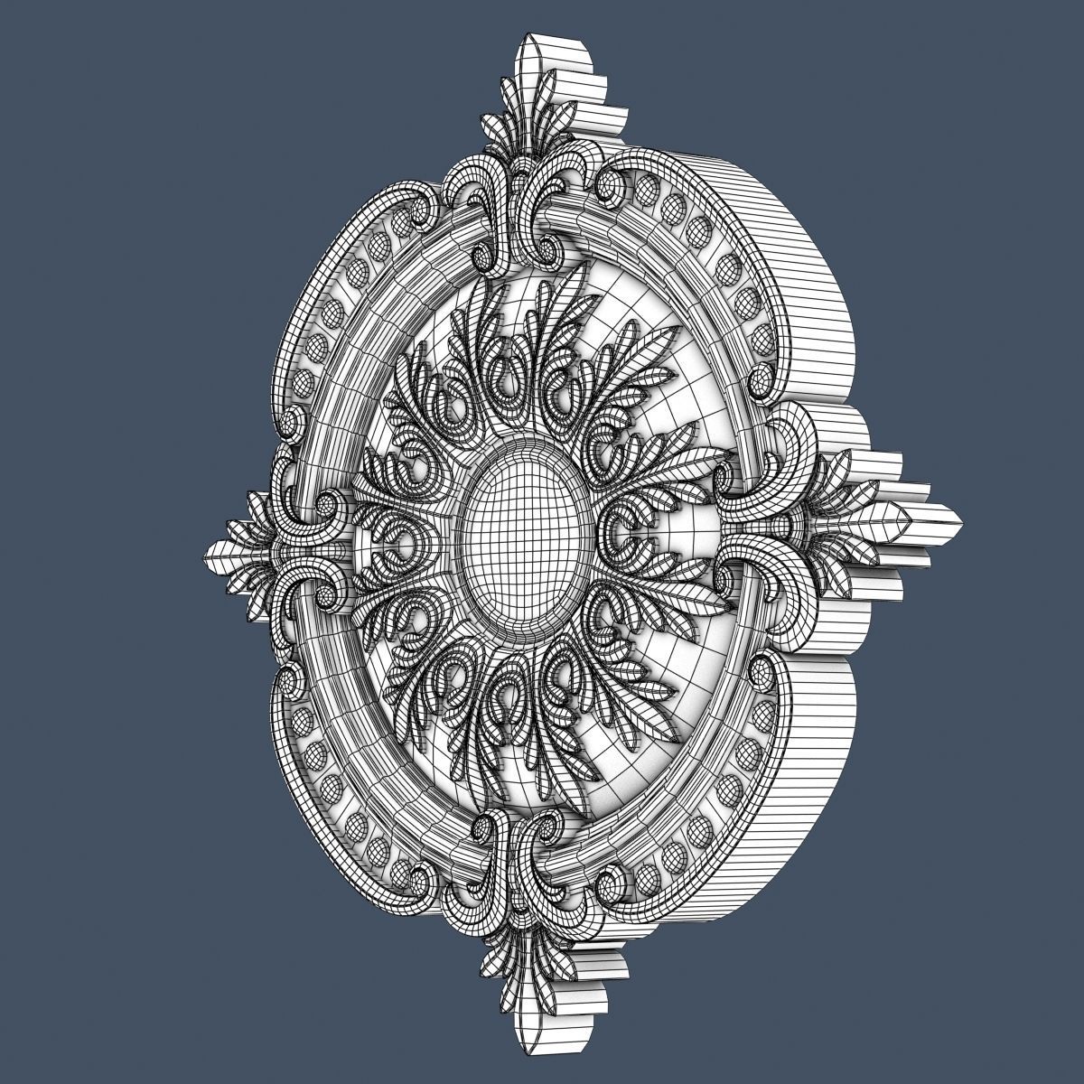 Ceiling Medallion 3D model_5
