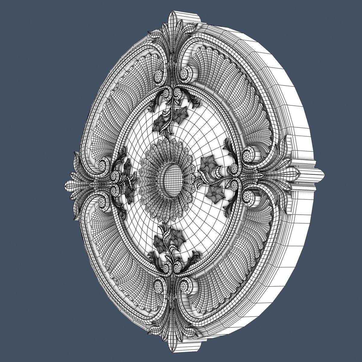 Ceiling Medallion 3D model_5