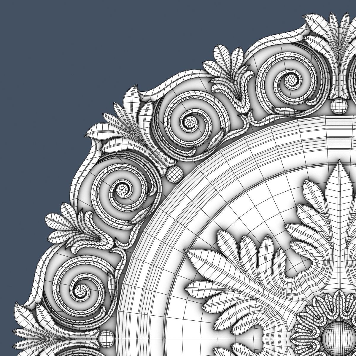 Ceiling Medallion 3D model_4