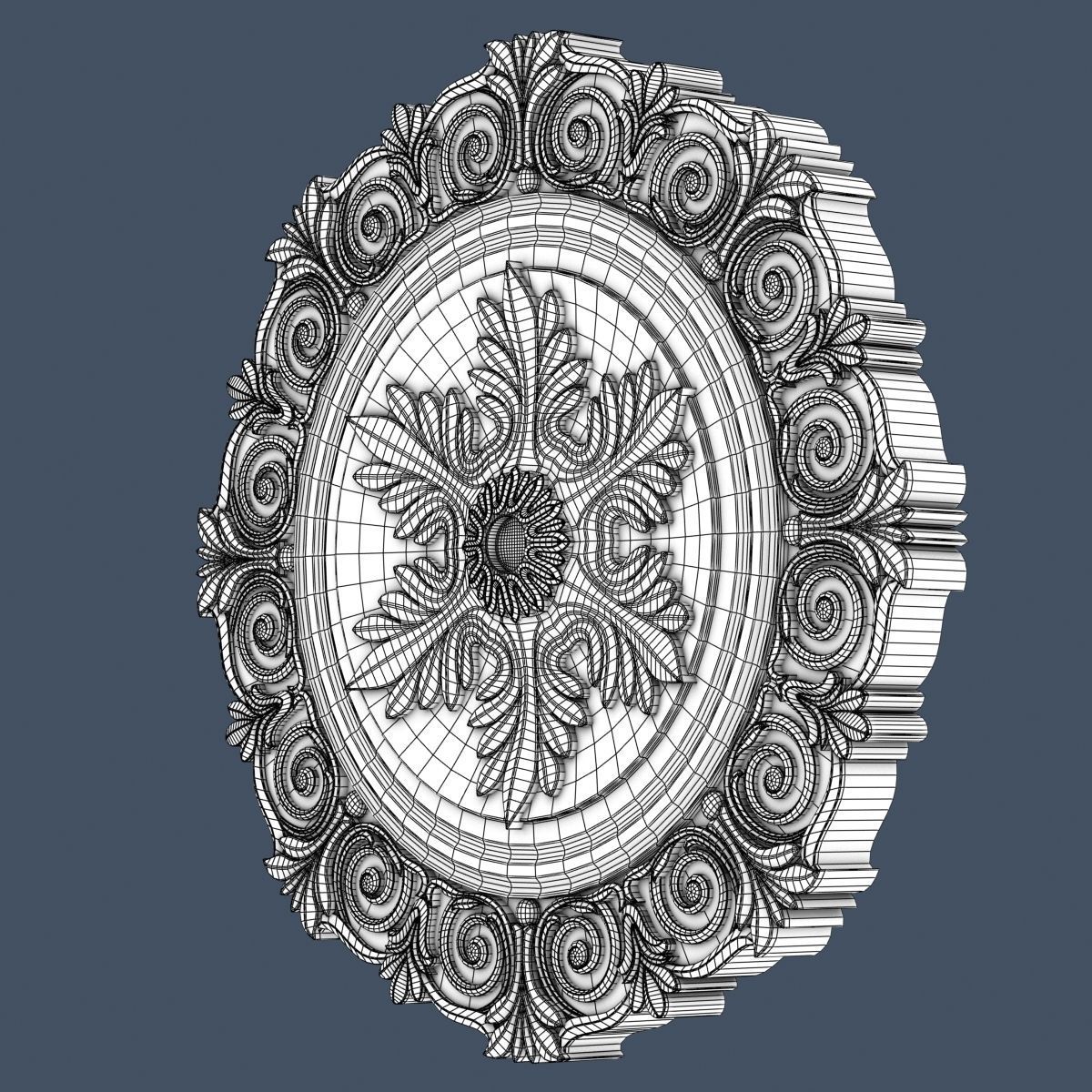 Ceiling Medallion 3D model_5