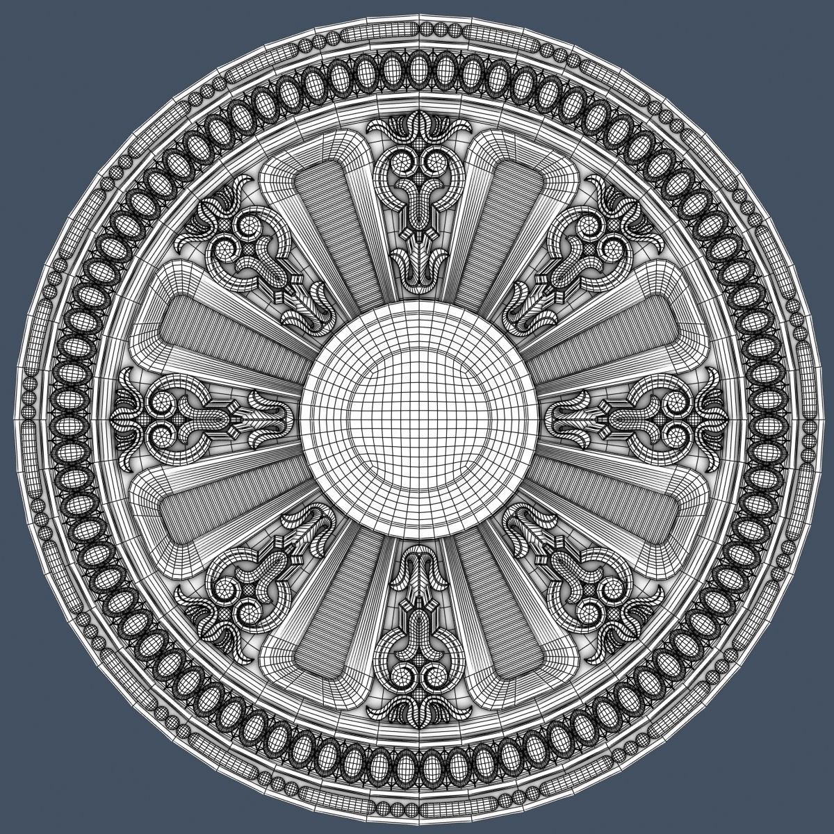 Ceiling Medallion 3D model_3