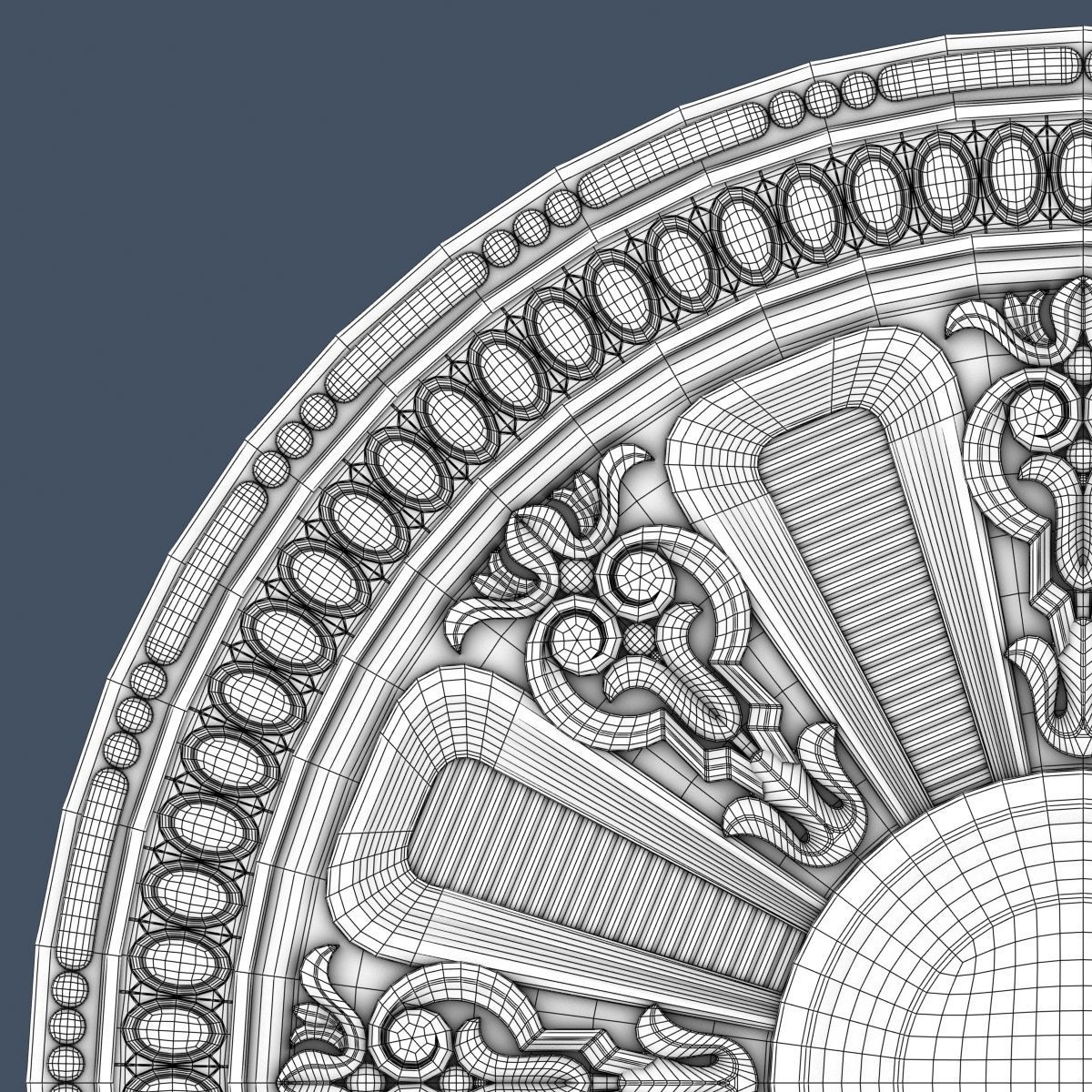 Ceiling Medallion 3D model_4