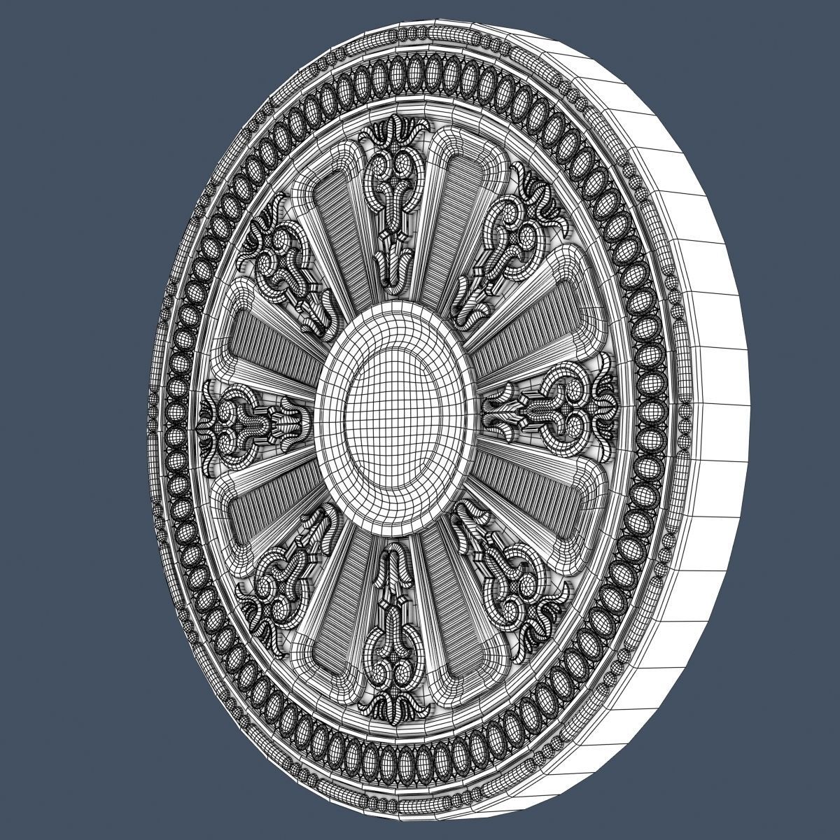 Ceiling Medallion 3D model_5