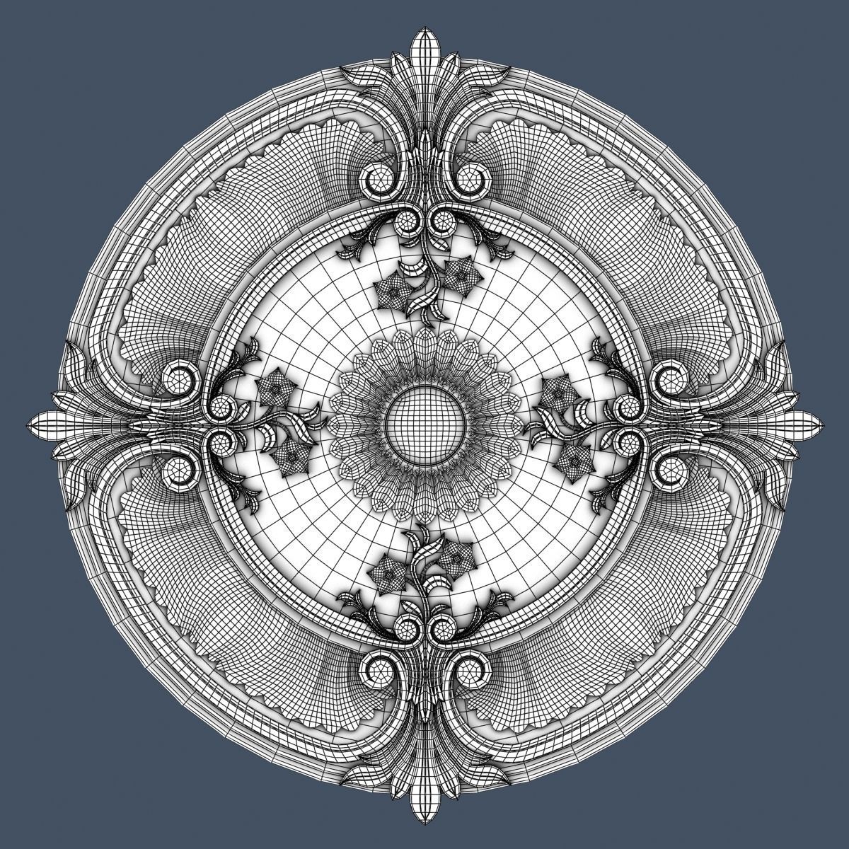 10 Ceiling Medallions Collection  3D model_16