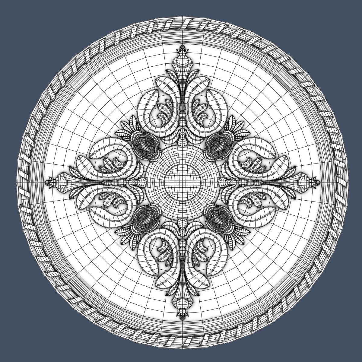 10 Ceiling Medallions Collection  3D model_13