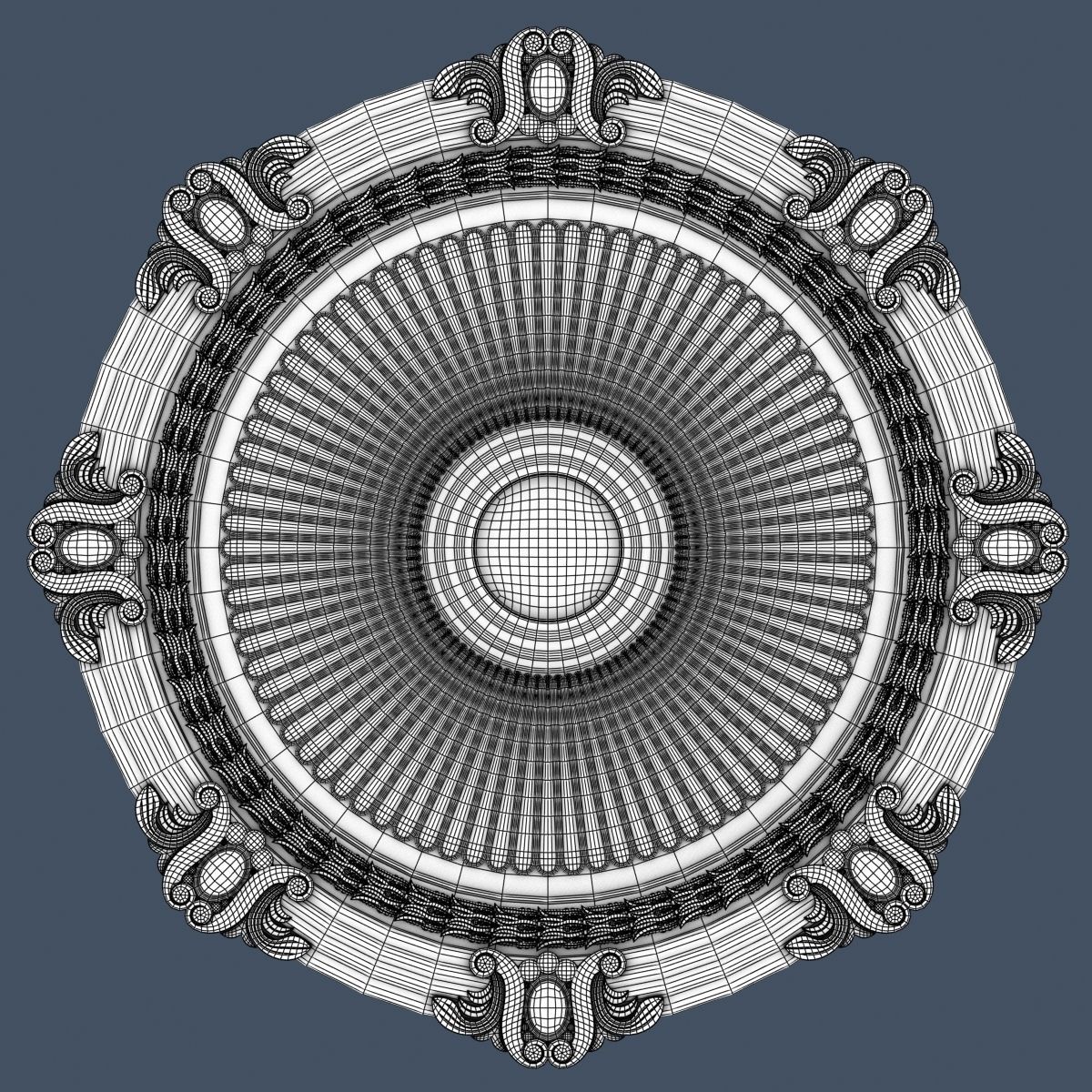 10 Ceiling Medallions Collection  3D model_20