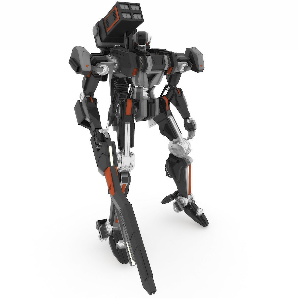 Robot HT 001 Heavy Mode 3D model_4