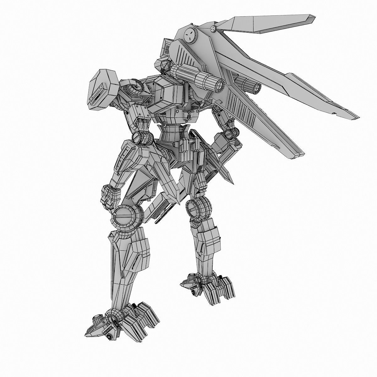 Robot HT 001 Heavy Mode 3D model_7