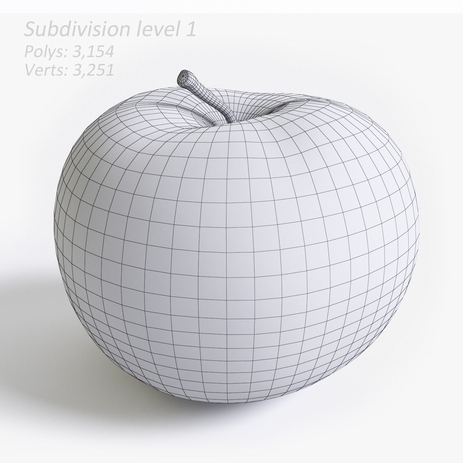 Apple 3D model_5