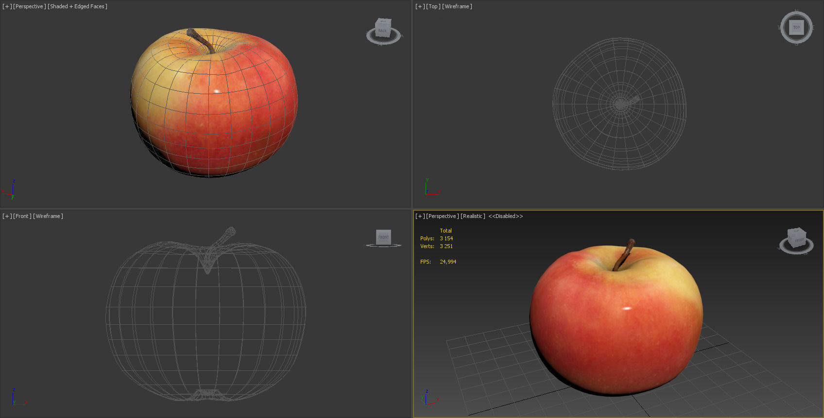 Apple 3D model_6