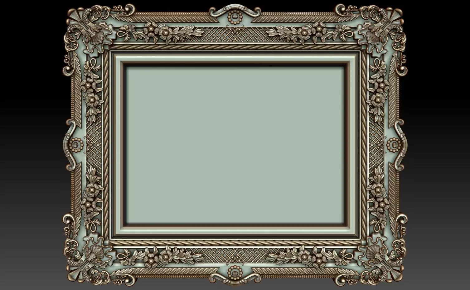 Decorative frame 3D model_0