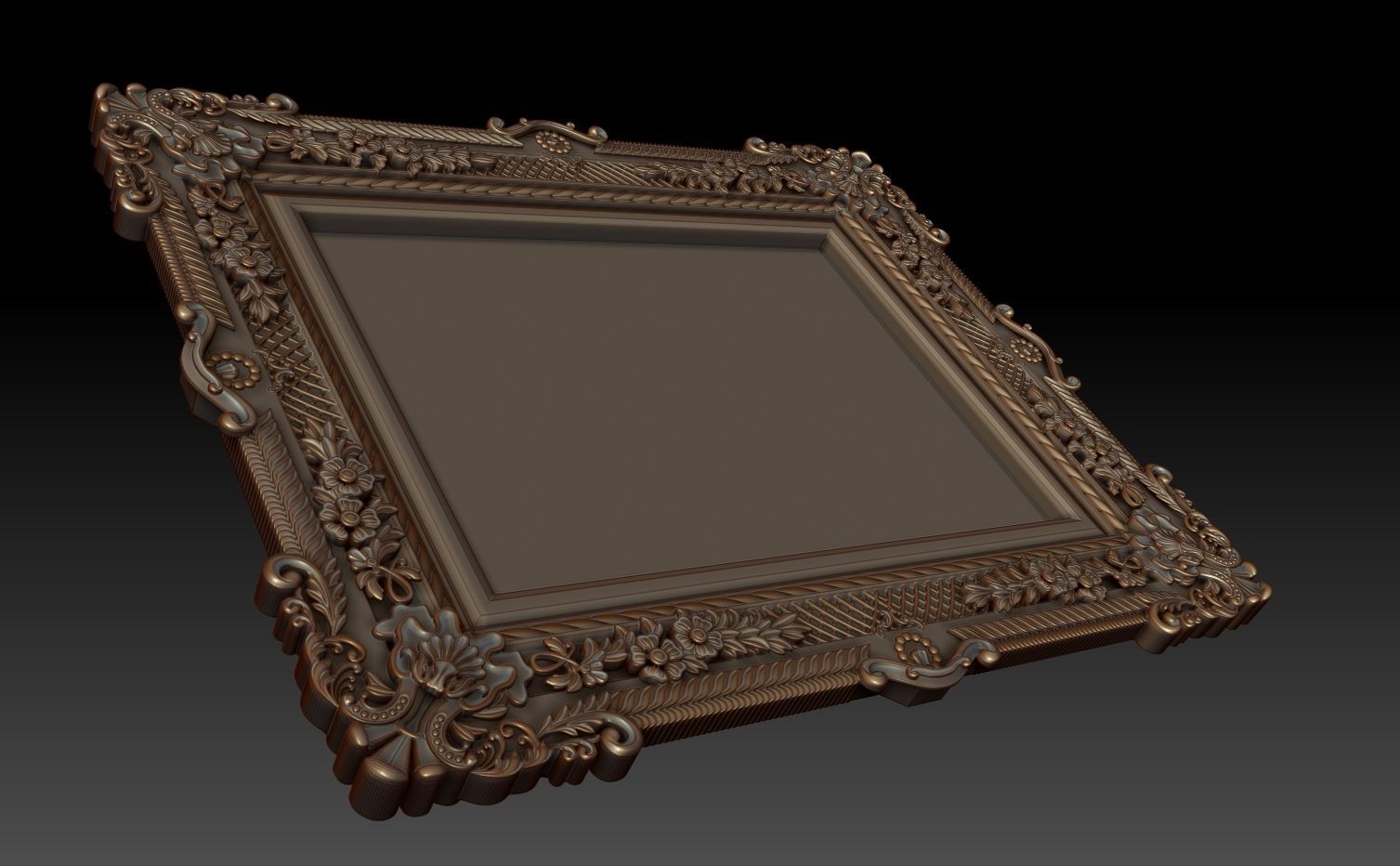 Decorative frame 3D model_1