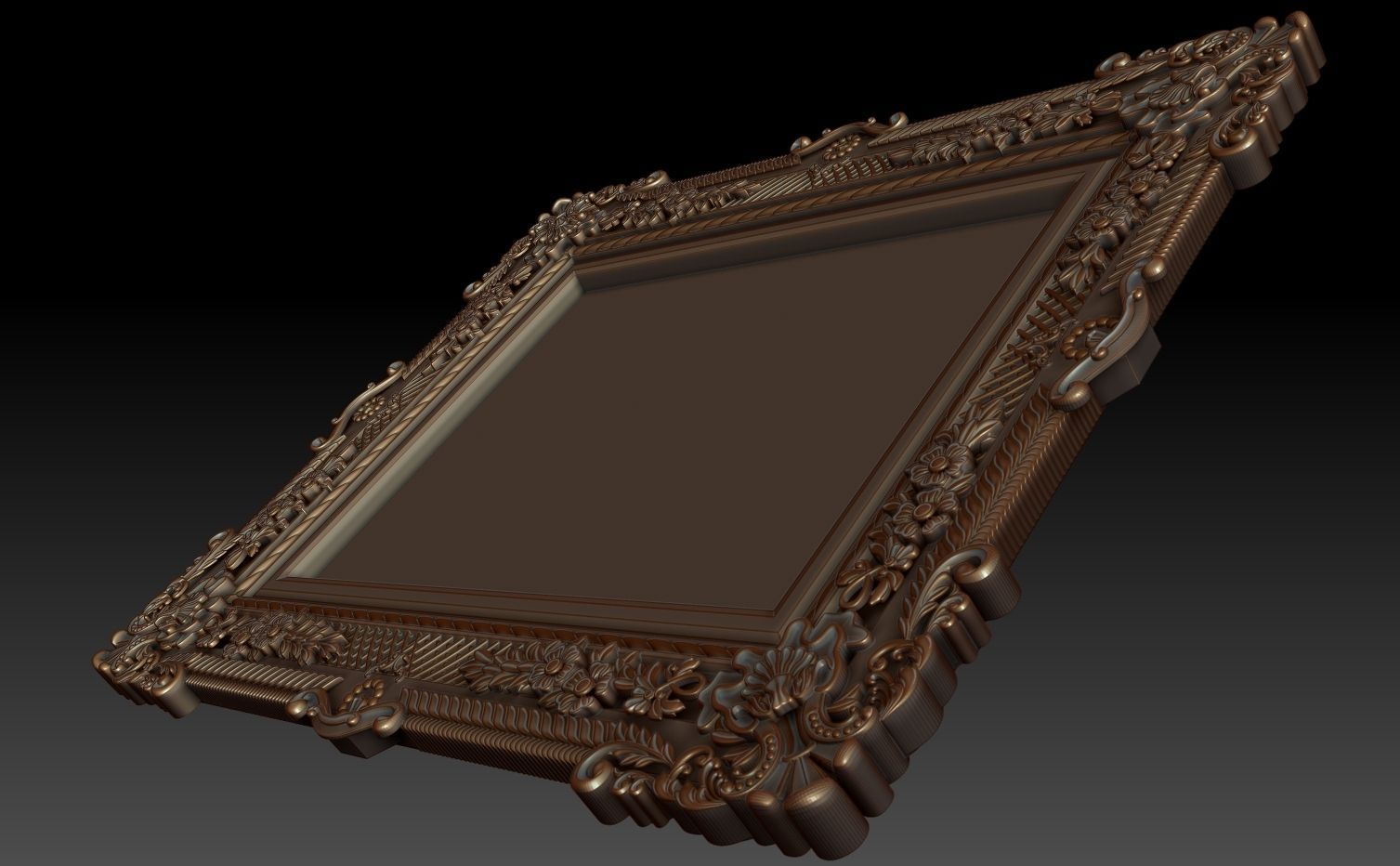 Decorative frame 3D model_3