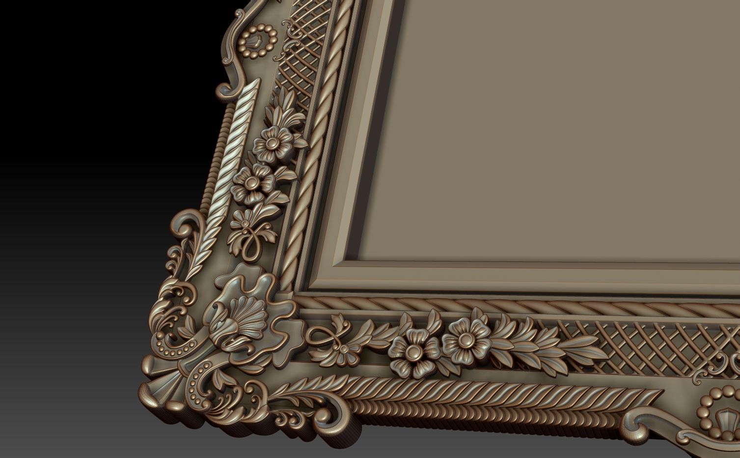 Decorative frame 3D model_4